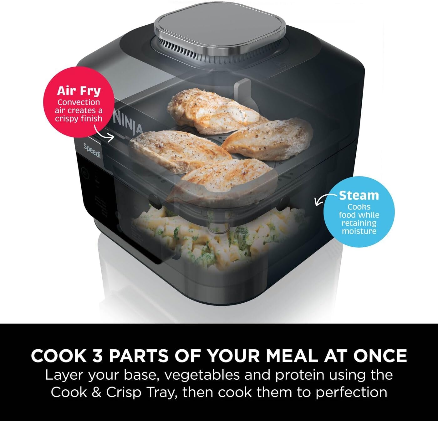 Thumbnail 6 de Ninja Speedi 12-in-1 Multi-Cooker, Air Fryer & Slow Cooker (Grey) ON500UK