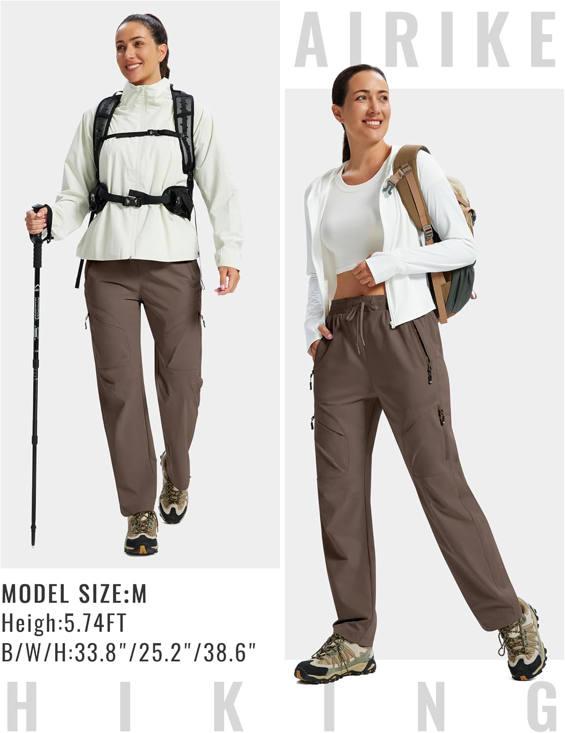 Detalle de AIRIKE Women's Hiking Cargo Pants
