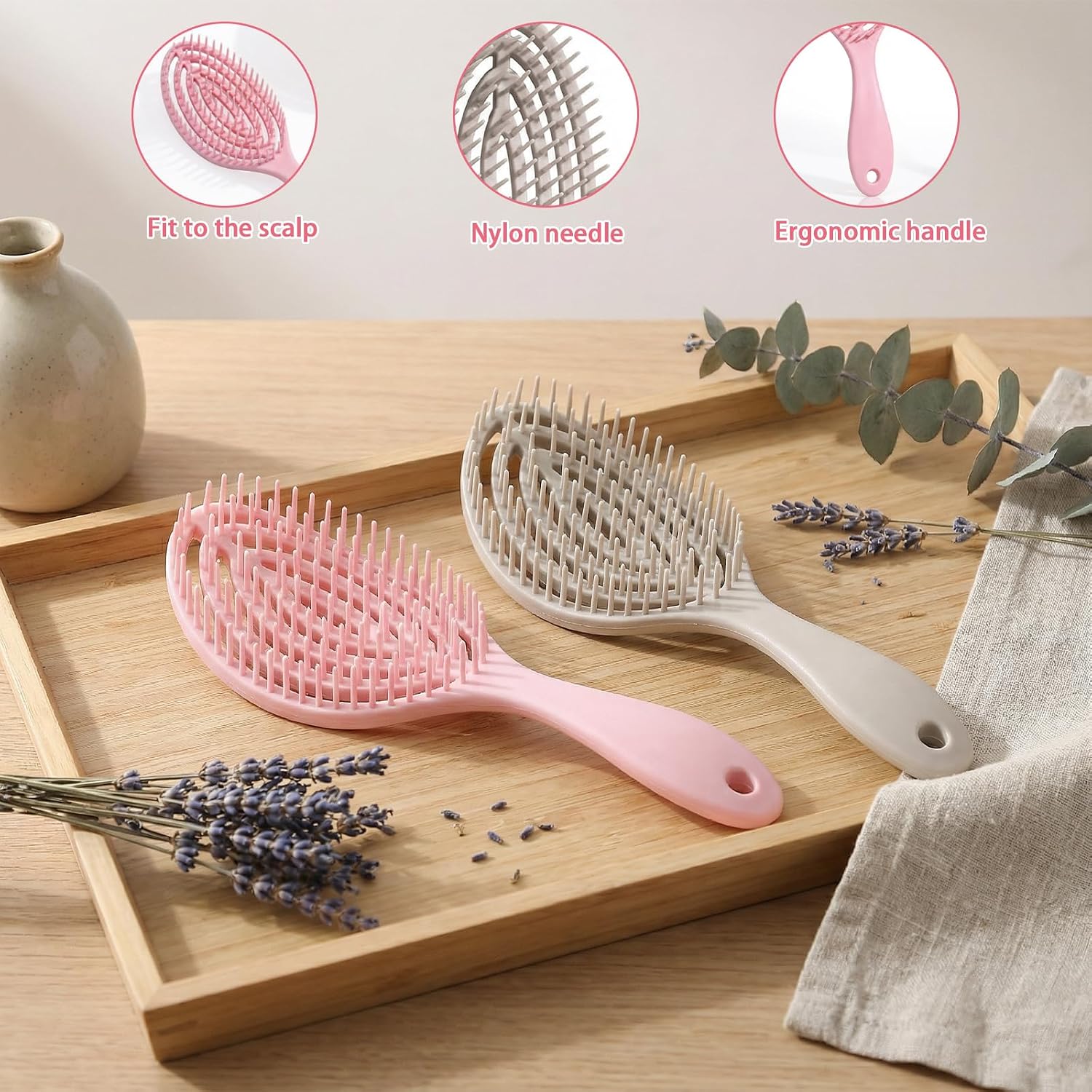 Detalle 2 de Massage hair brush set, 24 cm