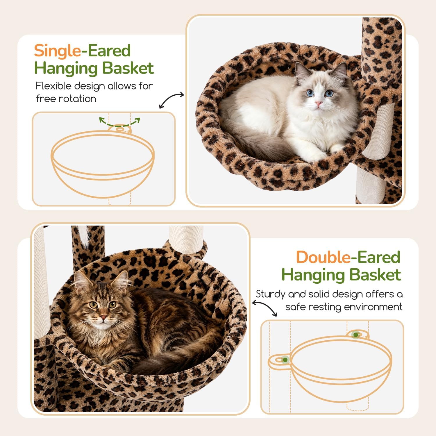 Detalle 2 de Globlazer S78G 78.35-Inch Cat Tree for Multiple Cats, 7 Levels and Sisal Scratching Posts