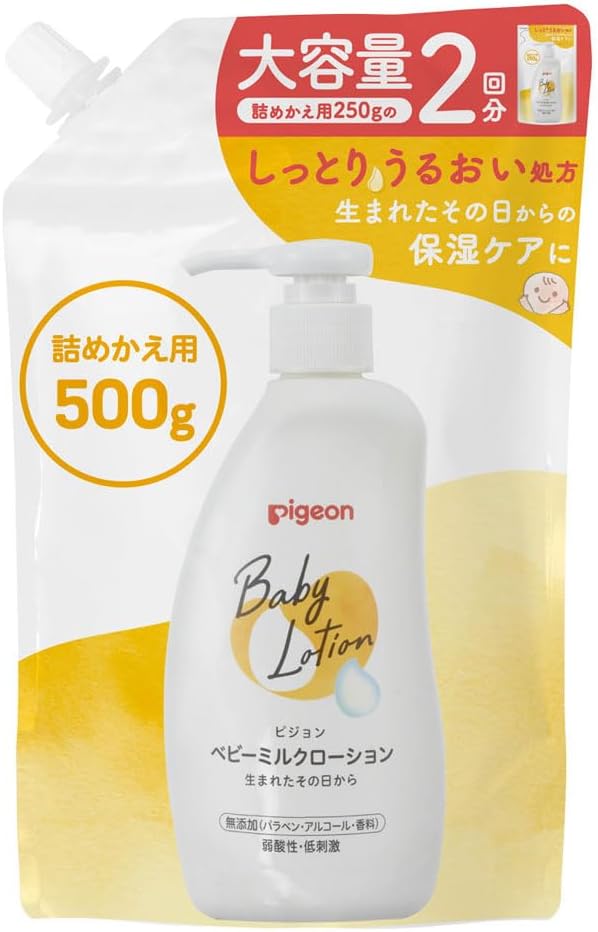 Detalle de ピジョン ベビーミルクローション 詰めかえ用 500g 弱酸性・セラミド配合
