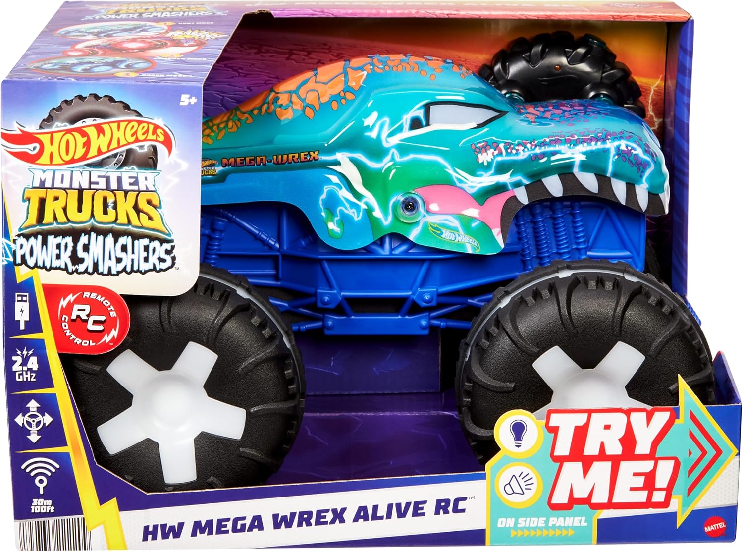Thumbnail 6 de Hot Wheels Monster Trucks Mega-Wrex Alive RC: camioncino radiocomandato 1:15 con luci e suoni