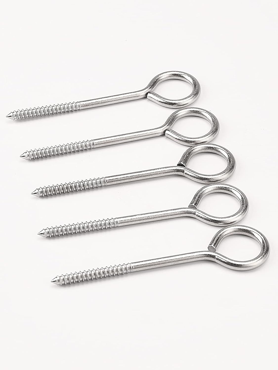 Thumbnail 6 de TooTaci Eye Bolts M5/100mm Long Stainless Steel Screw-in Hooks (20 Pieces)