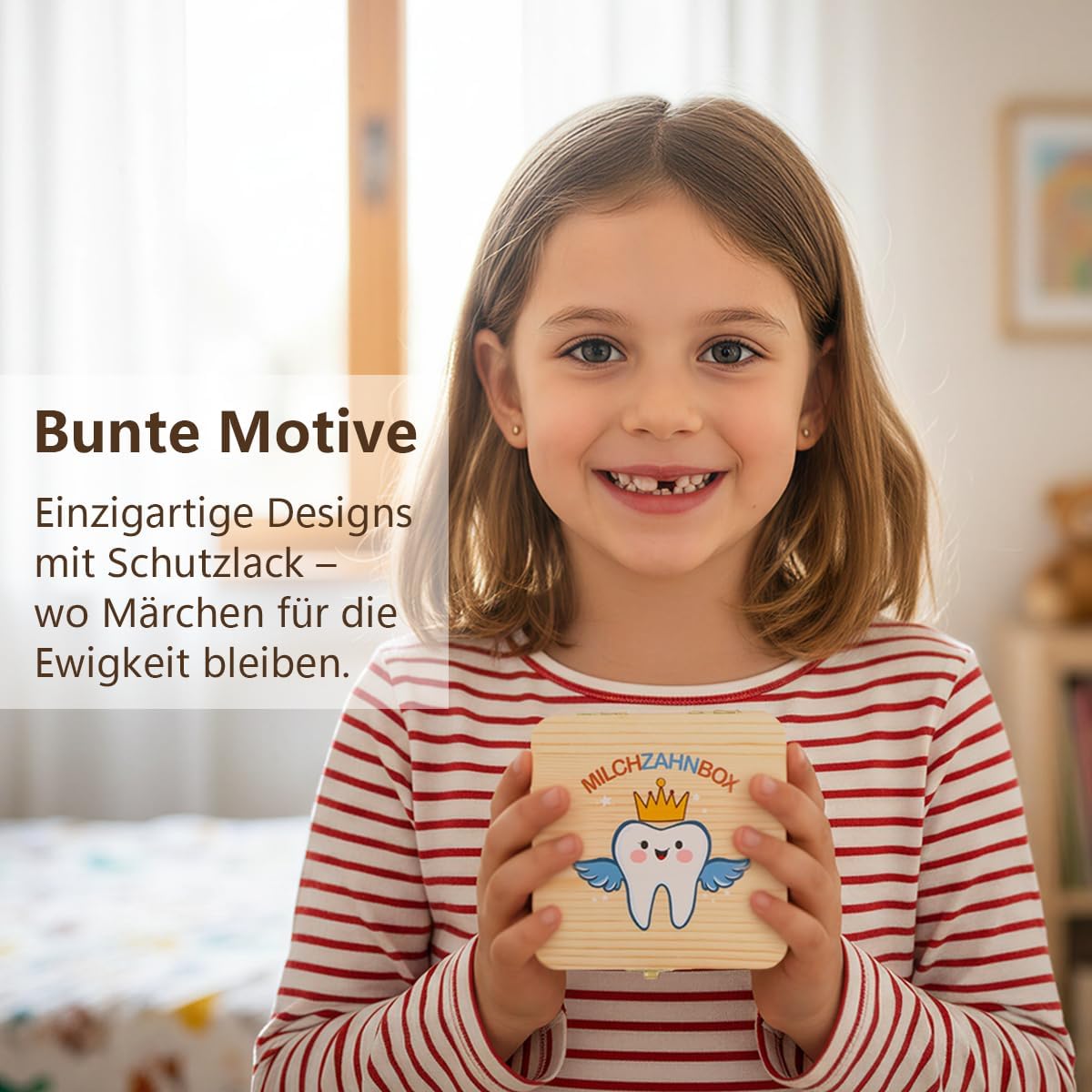 Thumbnail 6 de Gzxhsy Milchzahndose Zahnfee Geschenkset mit 2 Münzen, Lupe & Brief – zahnbox für Milchzähne