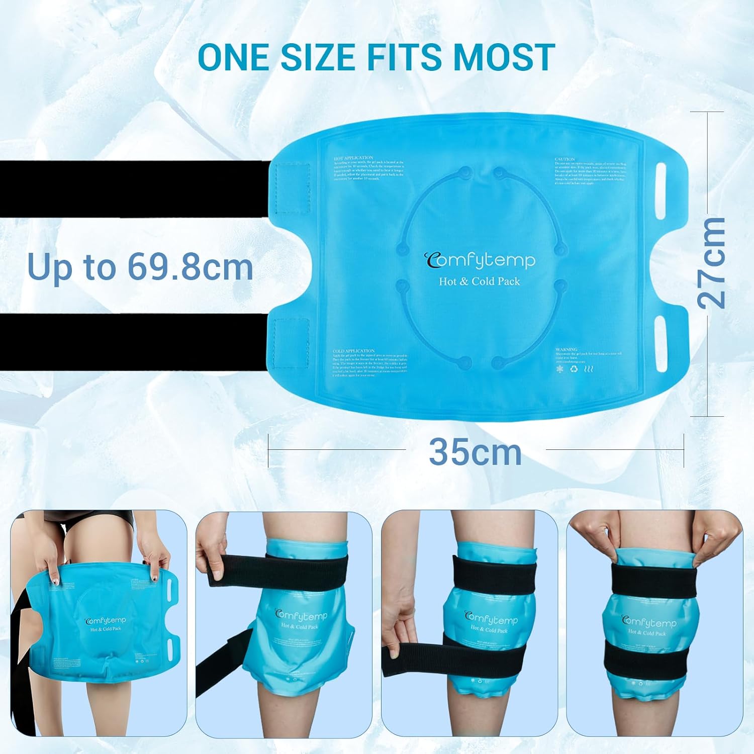 Thumbnail 5 de Comfytemp Knee Ice Pack Wrap 27x35cm