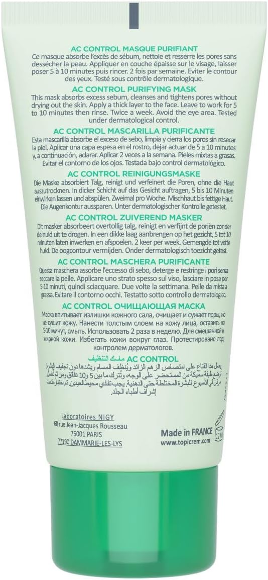 Thumbnail 1 de Topicrem AC CONTROL Masque Purifiant Apaisant Visage – 50 ml