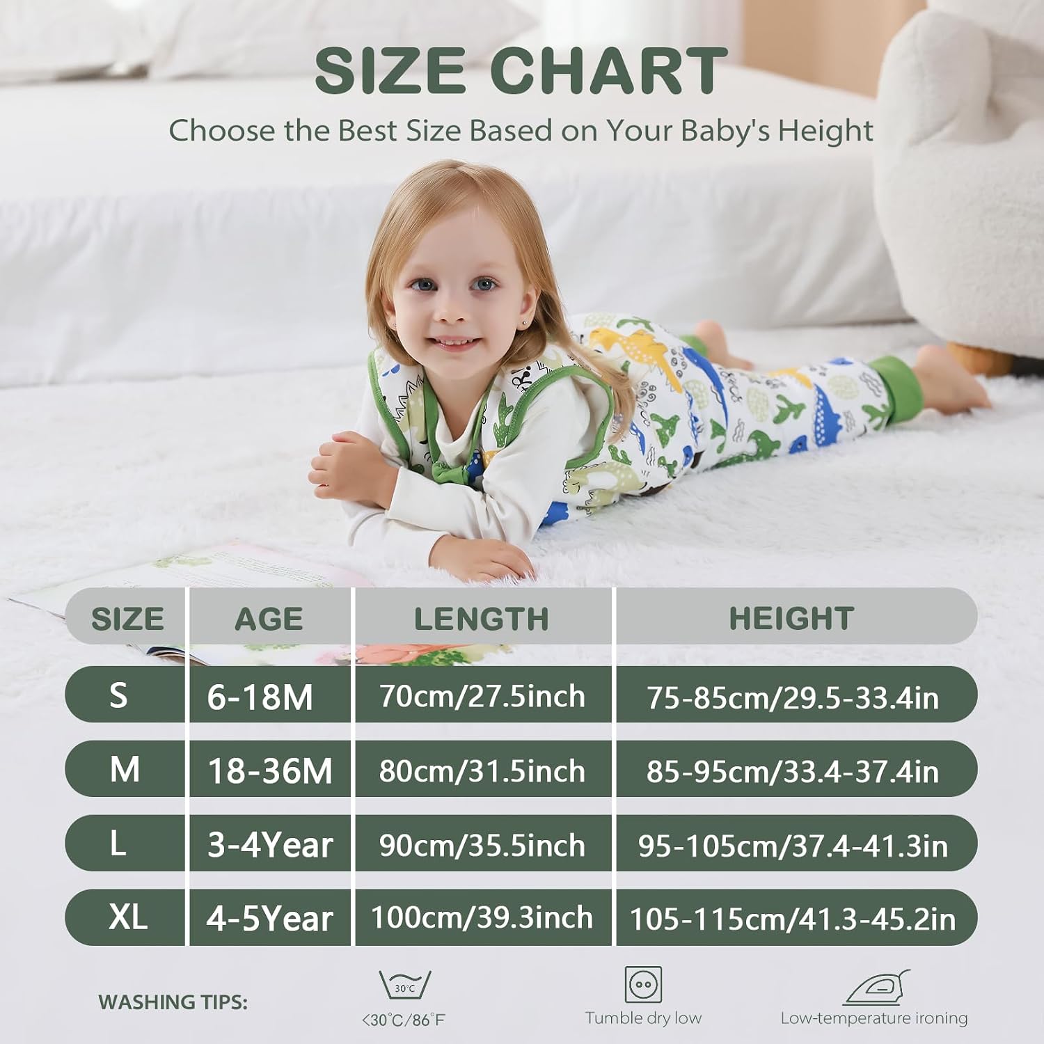 Thumbnail 6 de MIKAFEN Babyschlafsack 2,5 Tog mit Füßen 70 cm