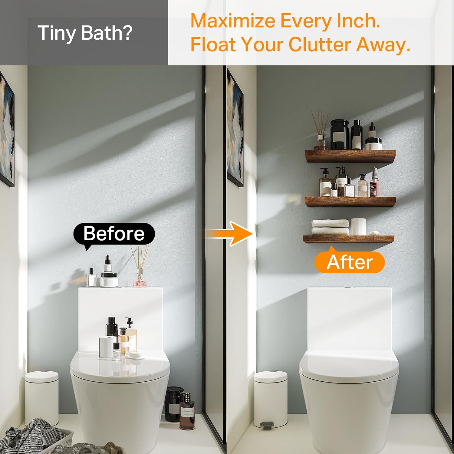 Thumbnail 6 de BAYKA Floating Shelves 15.7-Inch