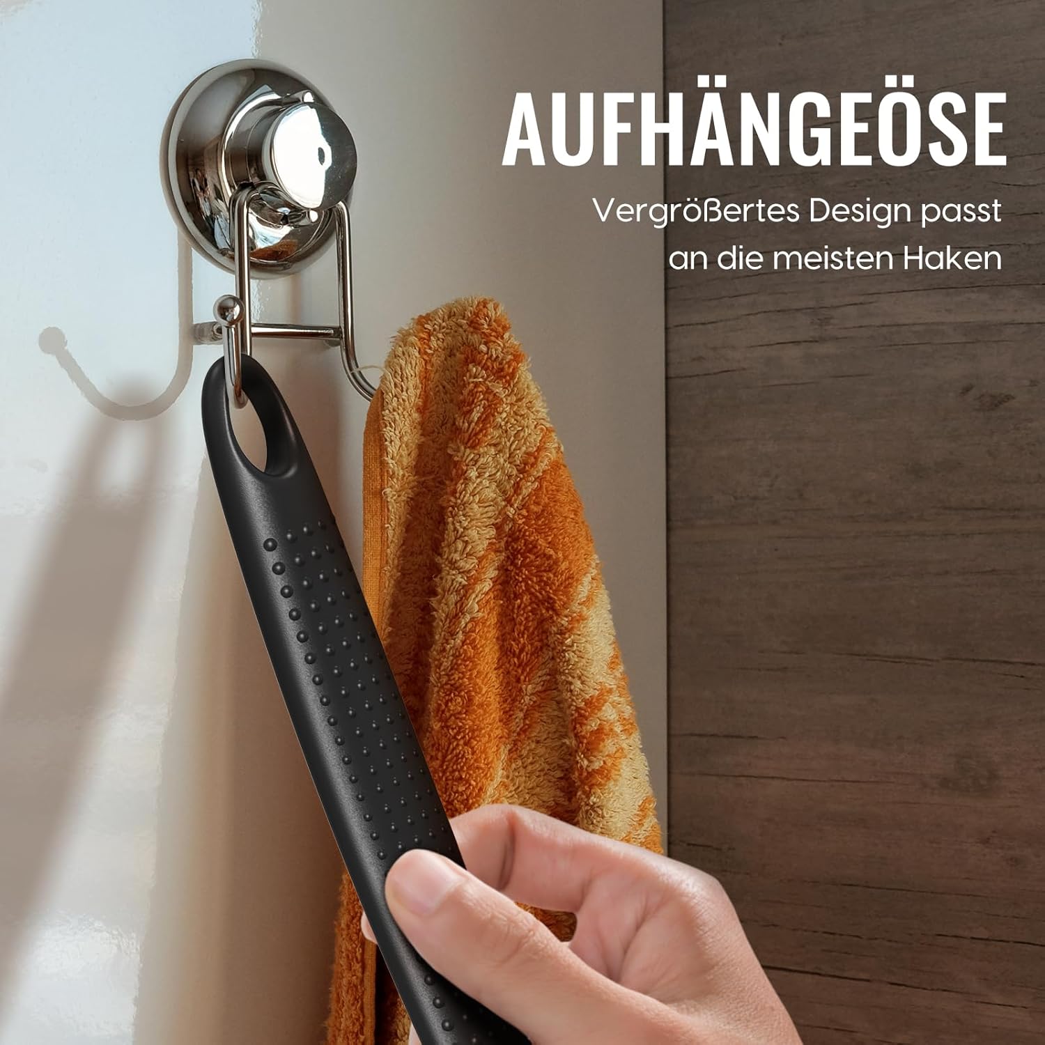 Detalle 2 de Silikon Rückenschrubber mit langem Griff zur Dusche