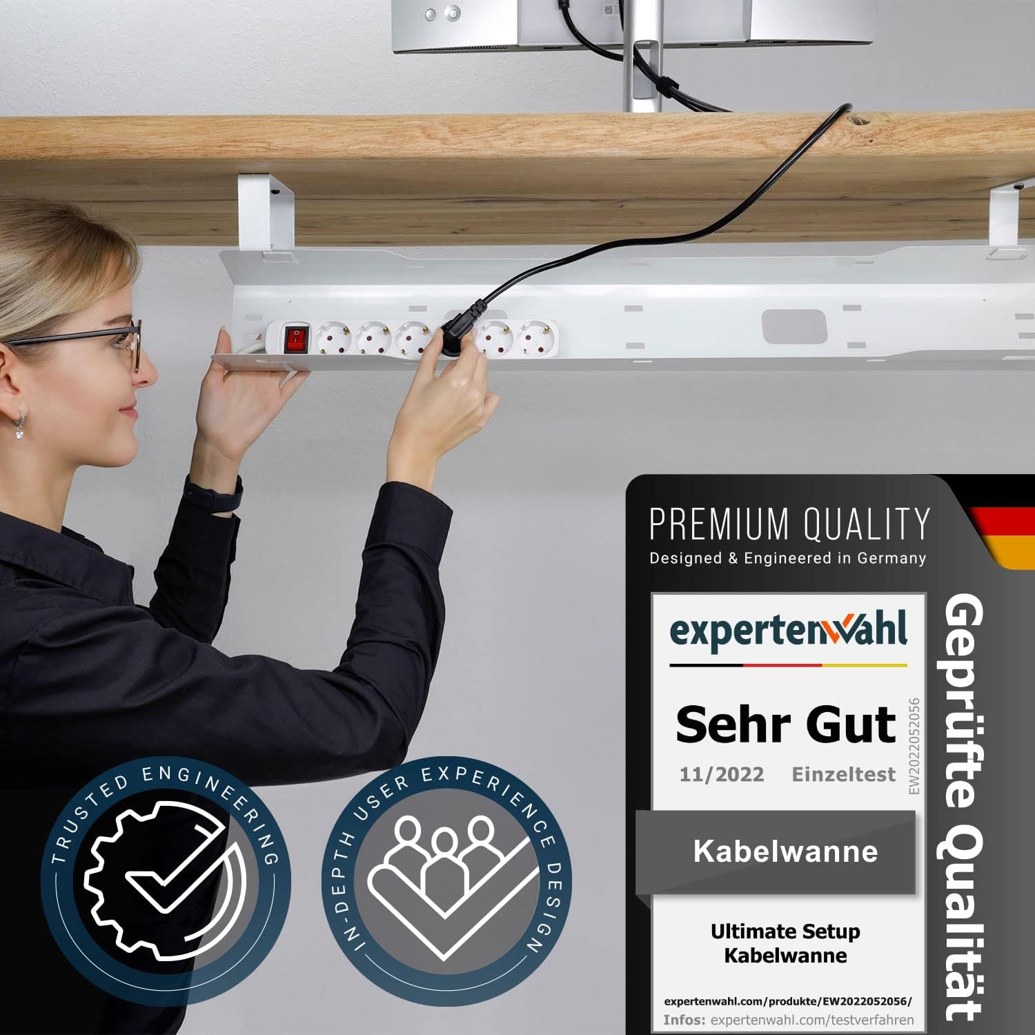 Detalle 2 de Ultimate Setup Kabelwanne Schreibtisch Kabelmanagement