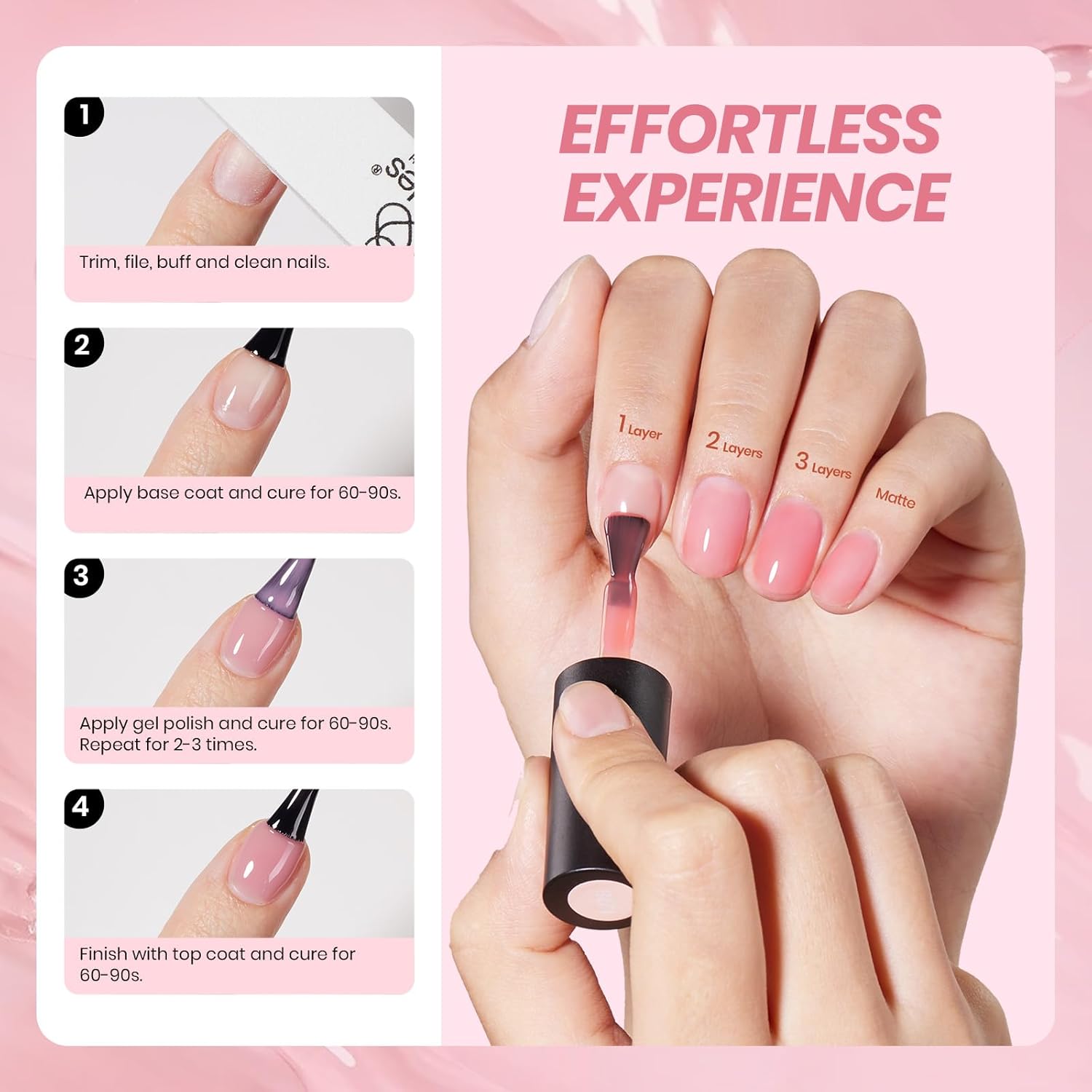 Thumbnail 4 de Beetles Jelly Gel 6 Colors Nail Set 💅