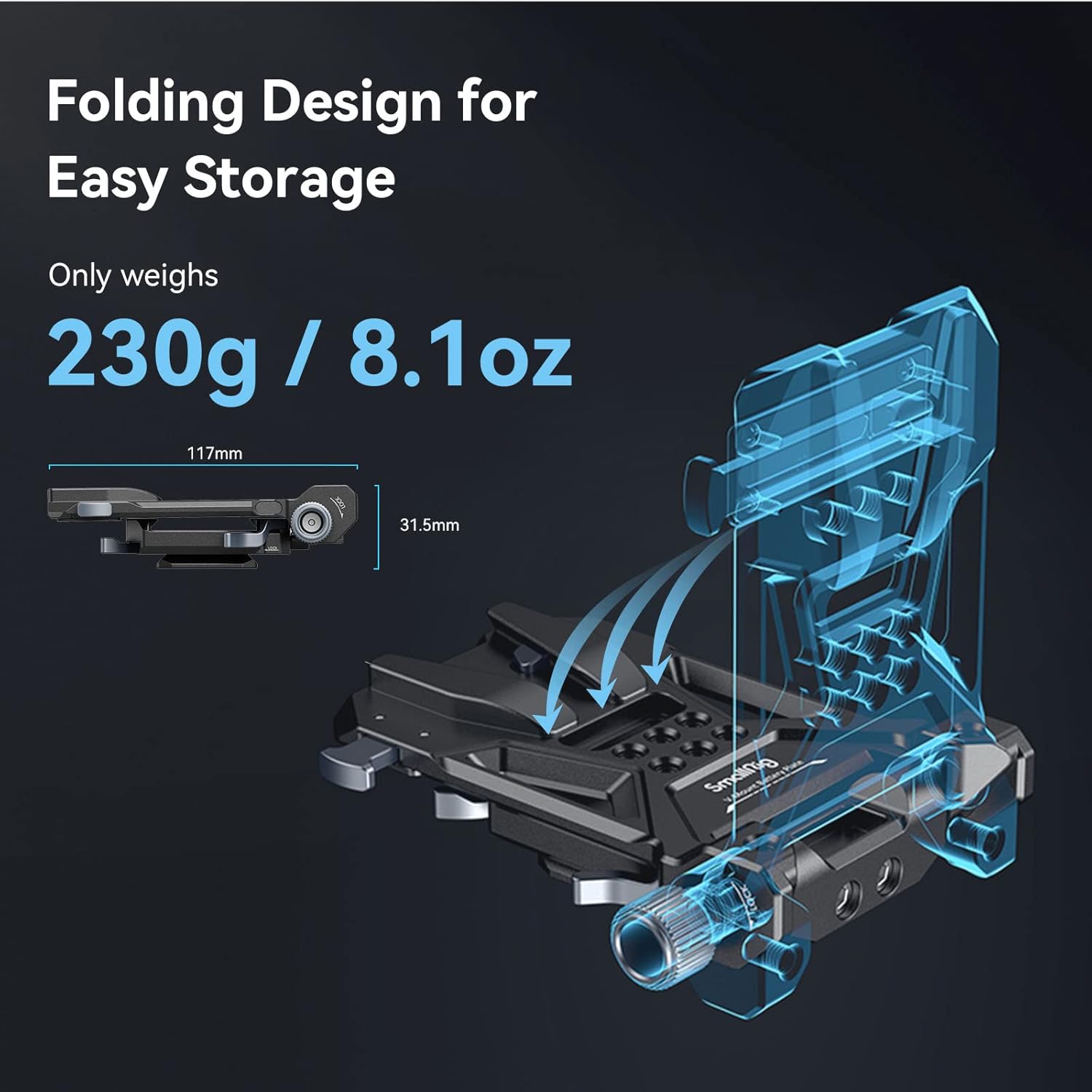Thumbnail 6 de SMALLRIG 4063B Plaque V‑Mount compacte 36,5 mm