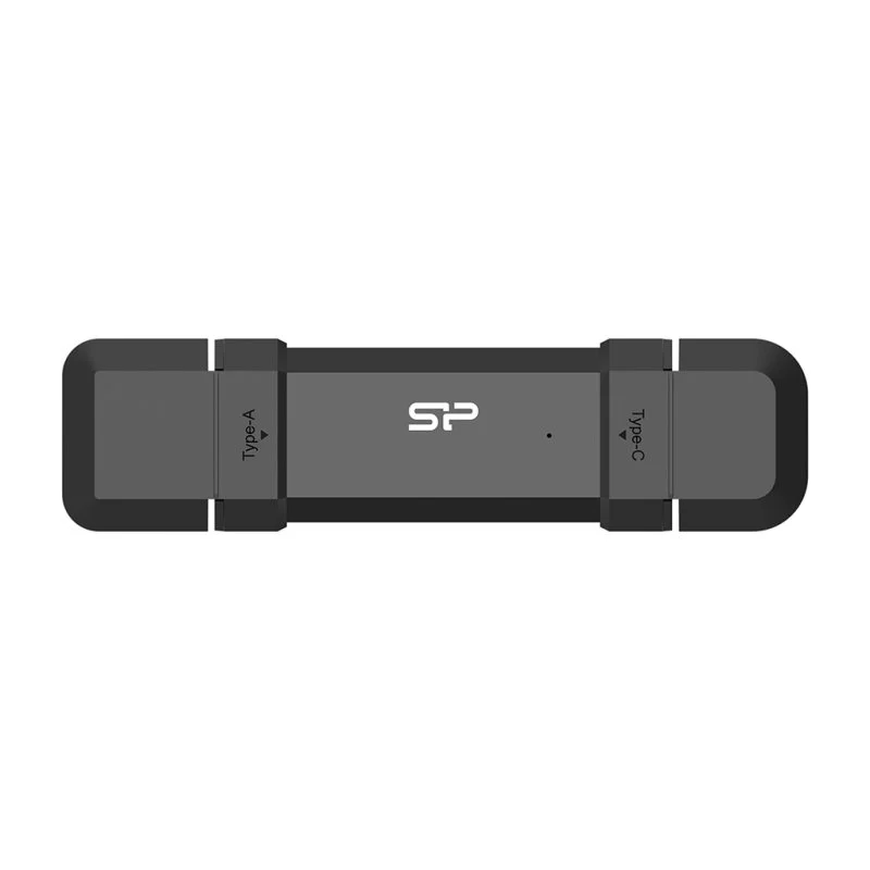 Detalle de SSD Externo Silicon Power DS72 250GB USB 3.2 Gen2 – lectura 1050 MB/s, escritura 850 MB/s