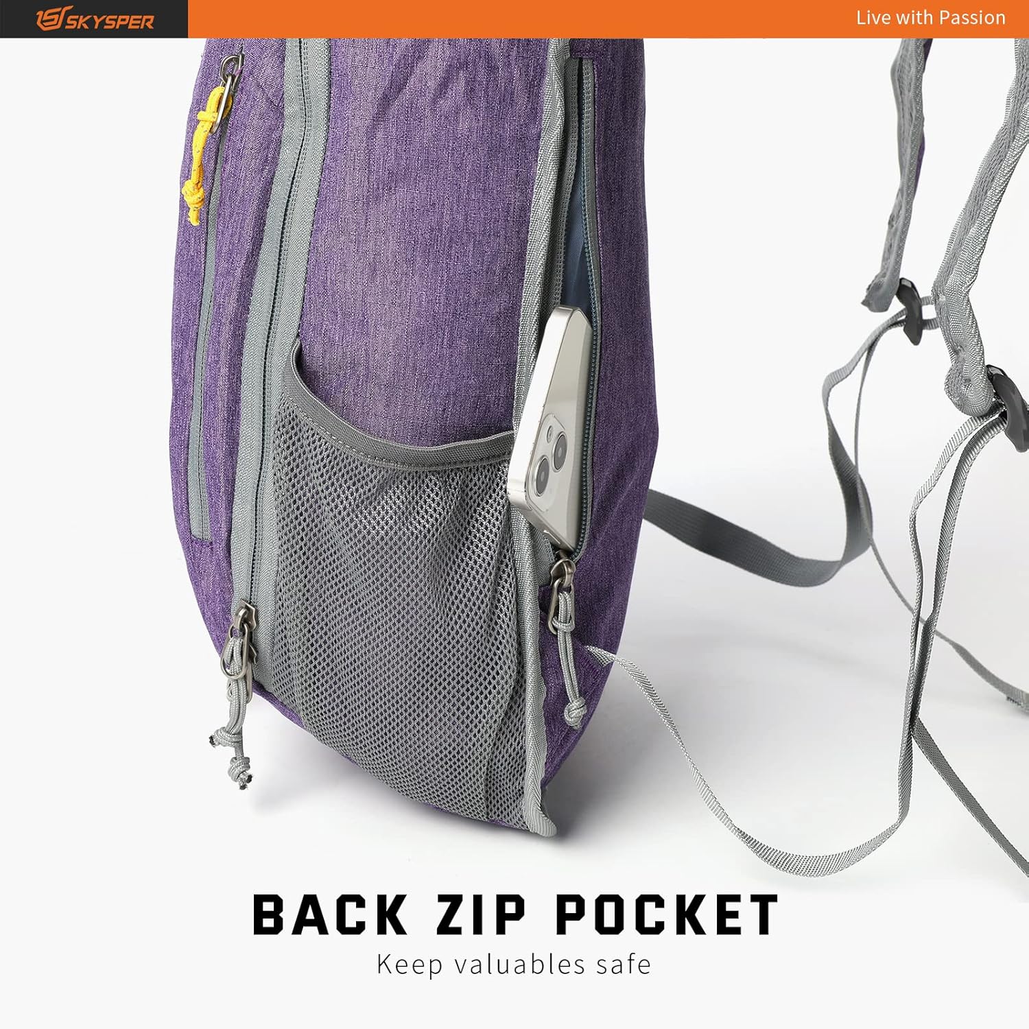 Thumbnail 6 de SKYSPER Small Daypack 10L/15L/20L packable hiking backpack (foldable travel rucksack)