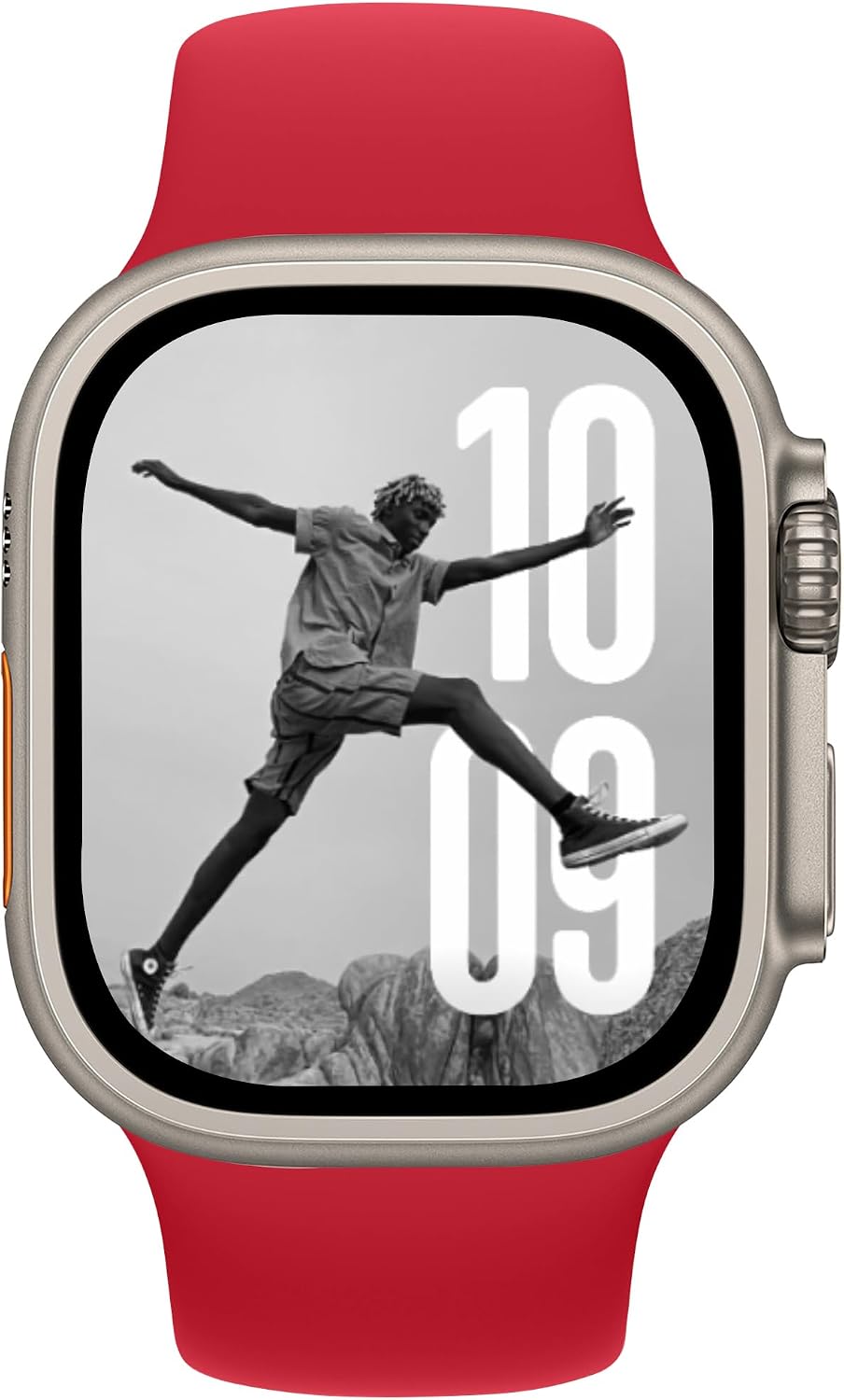 Detalle de DONEGANI SB Apple Watch Armband Ultra 2 – Silikonrot, 40–49 mm, kompatibel mit Series 10 bis Series 1