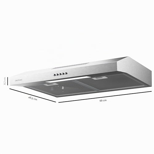 Detalle de Cecotec Cappa Bolero Flux CM 602200 Inox B – 60 cm: potenza e design minimalista per la cucina