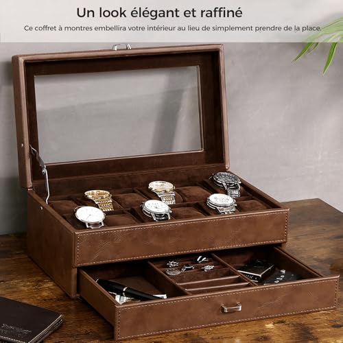 Thumbnail 3 de Boite à Montre de Homme Un Classique 12 compartiments – BEWISHOME
