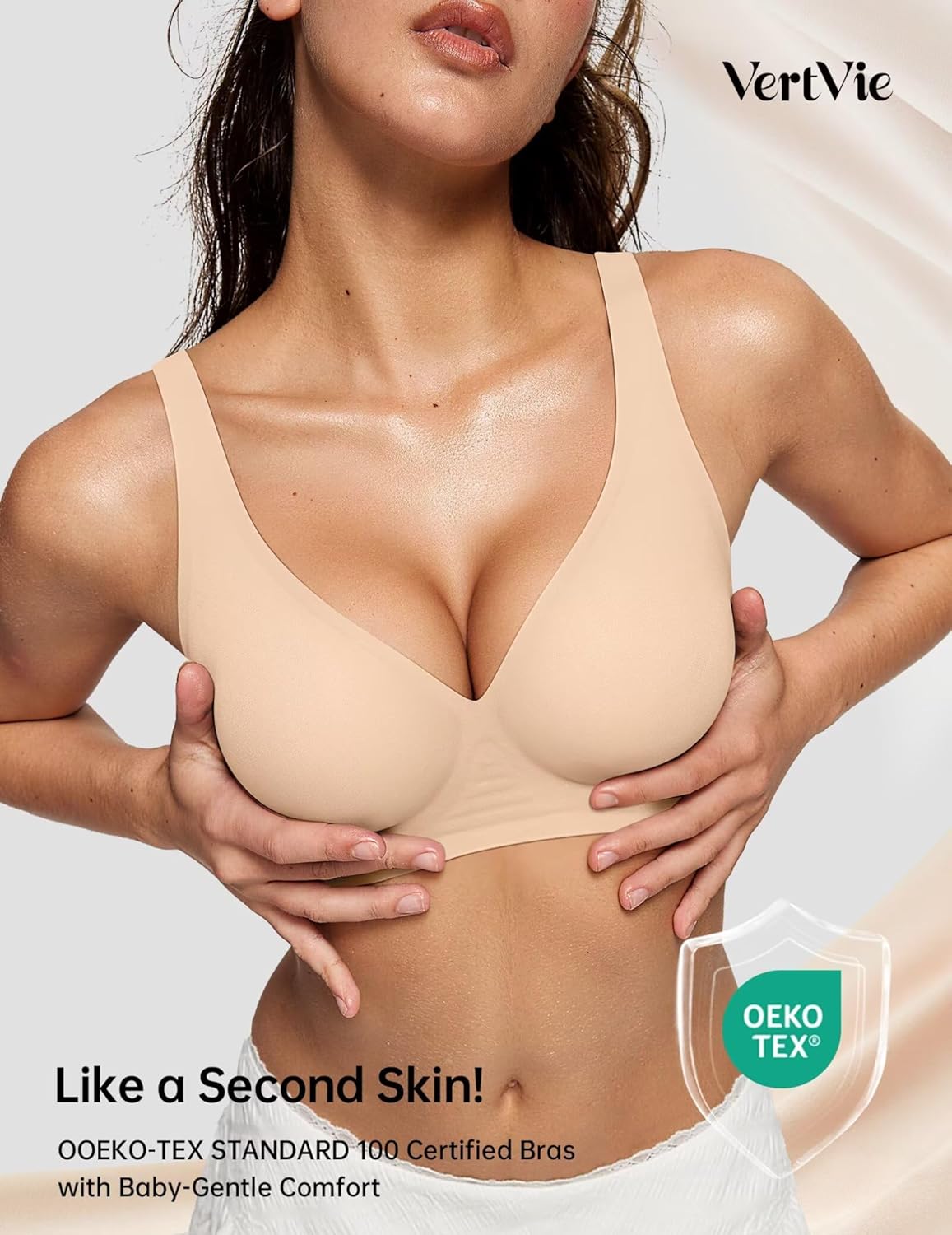 Thumbnail 3 de Vertvie Jelly Wireless Push Up Plunge Seamless T-Shirt Bra (No Underwire)