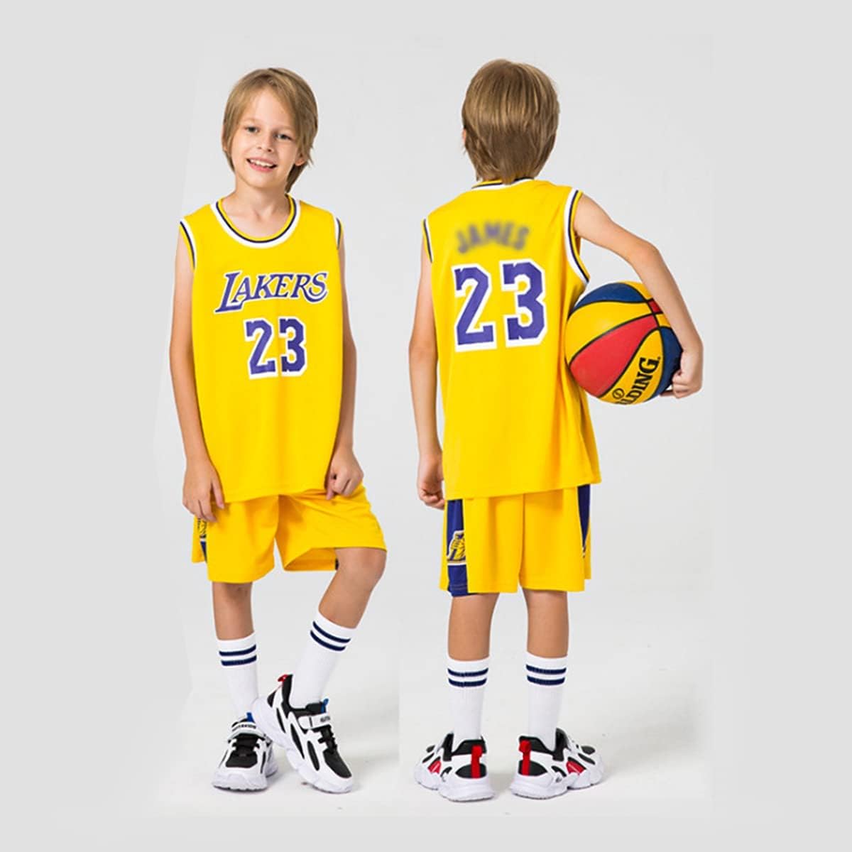 Thumbnail 1 de Kids Boys Basketball Kit: 2 Piece Sleeveless Jersey and Shorts Set