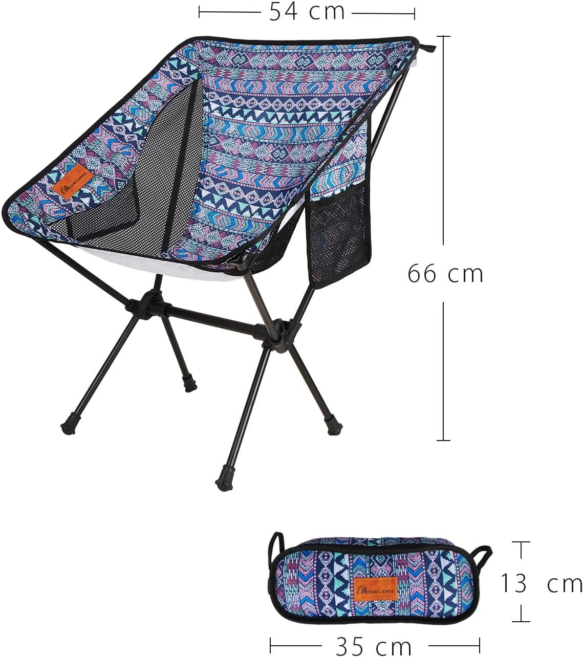 Detalle de MOON LENCE xyz18 アウトドアチェア 折りたたみ式・930g・耐荷重150kg