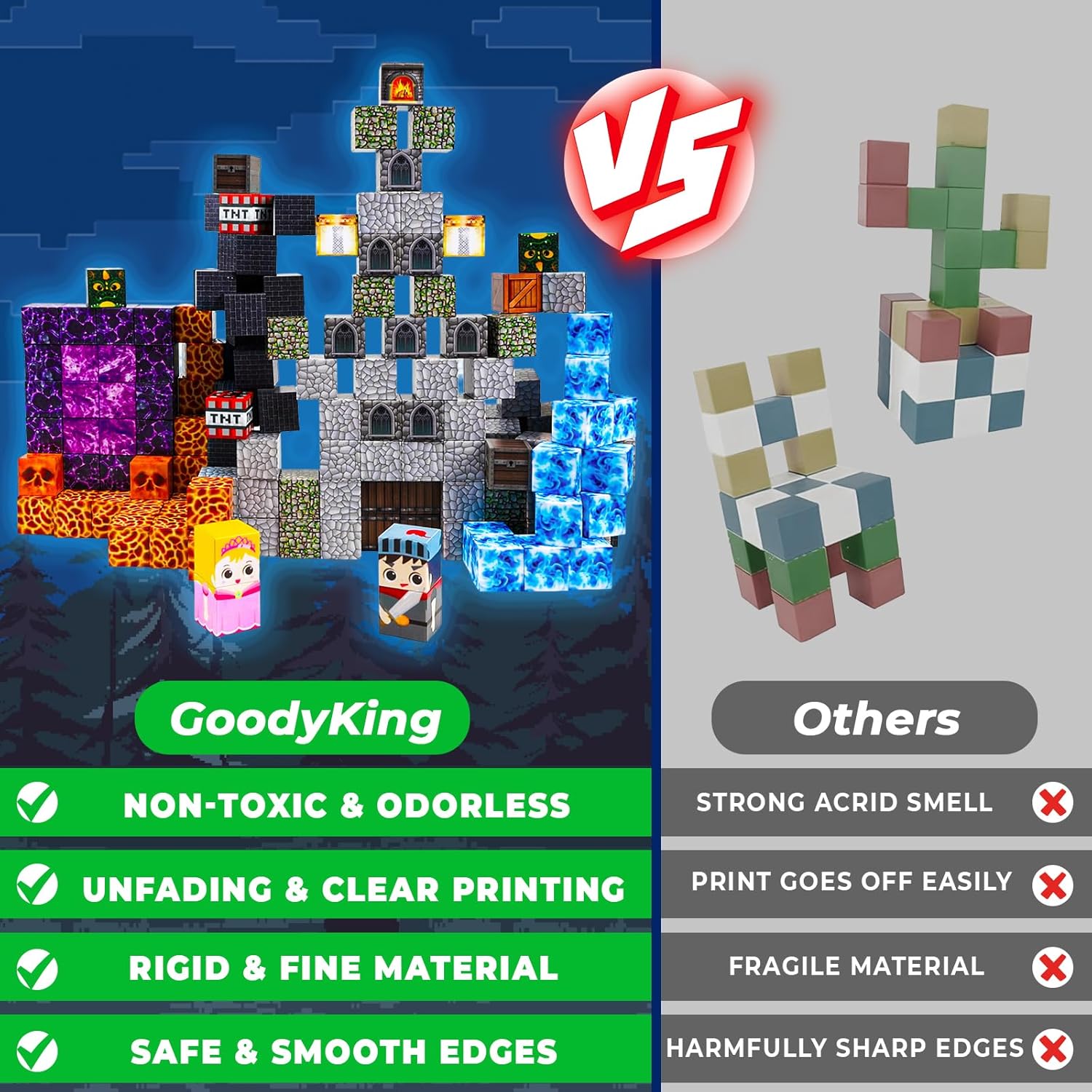 Thumbnail 3 de Goody King Magnetic Blocks - 150-Piece Dark Castle Sword Domain Set