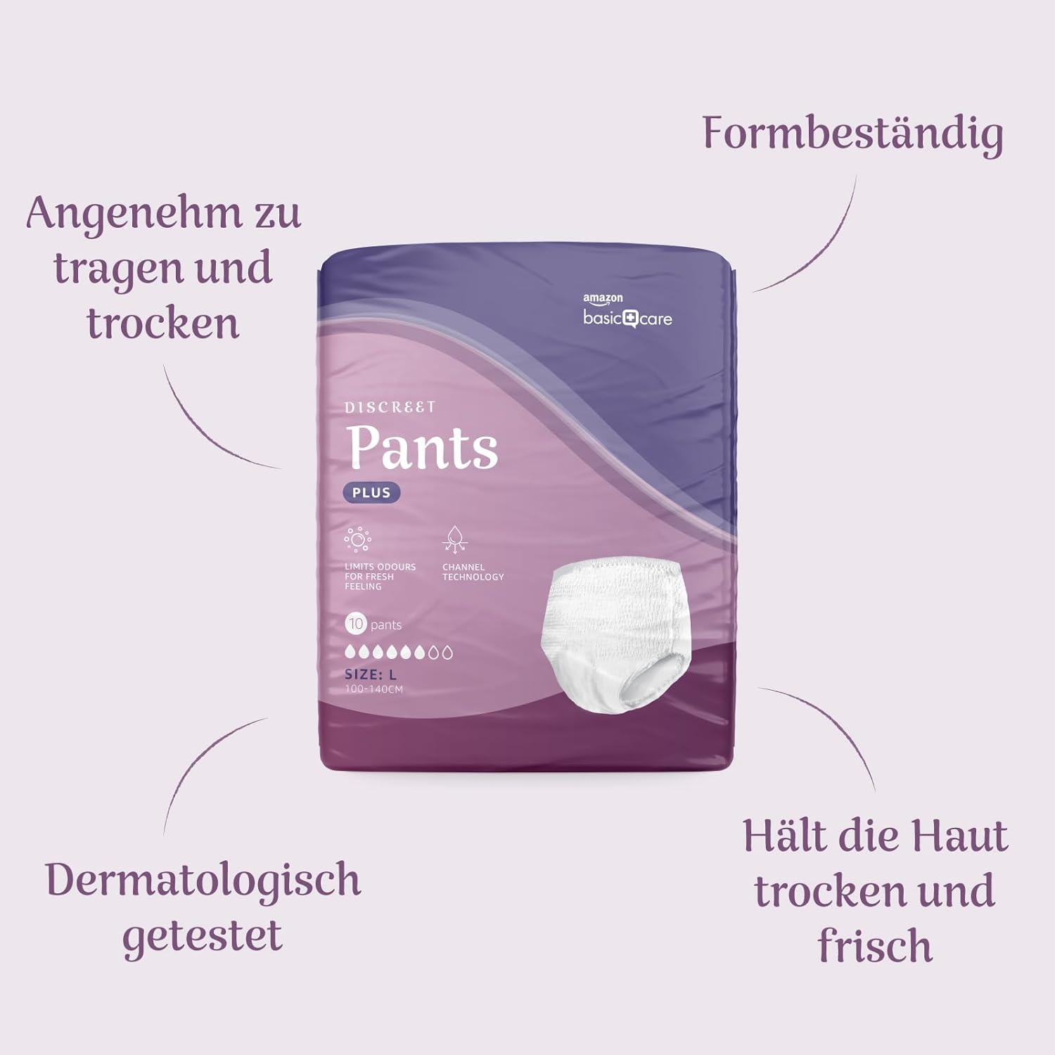 Detalle de Amazon Basic Care Damen Pants Plus Large 40 Stück