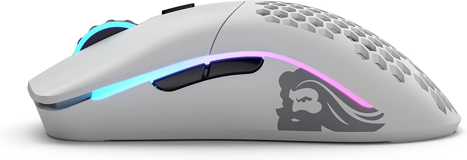 Detalle de GLORIOUS Model O Wireless GLO-MS-OW-MW ゲーミングマウス 69g・2.4GHz・RGB