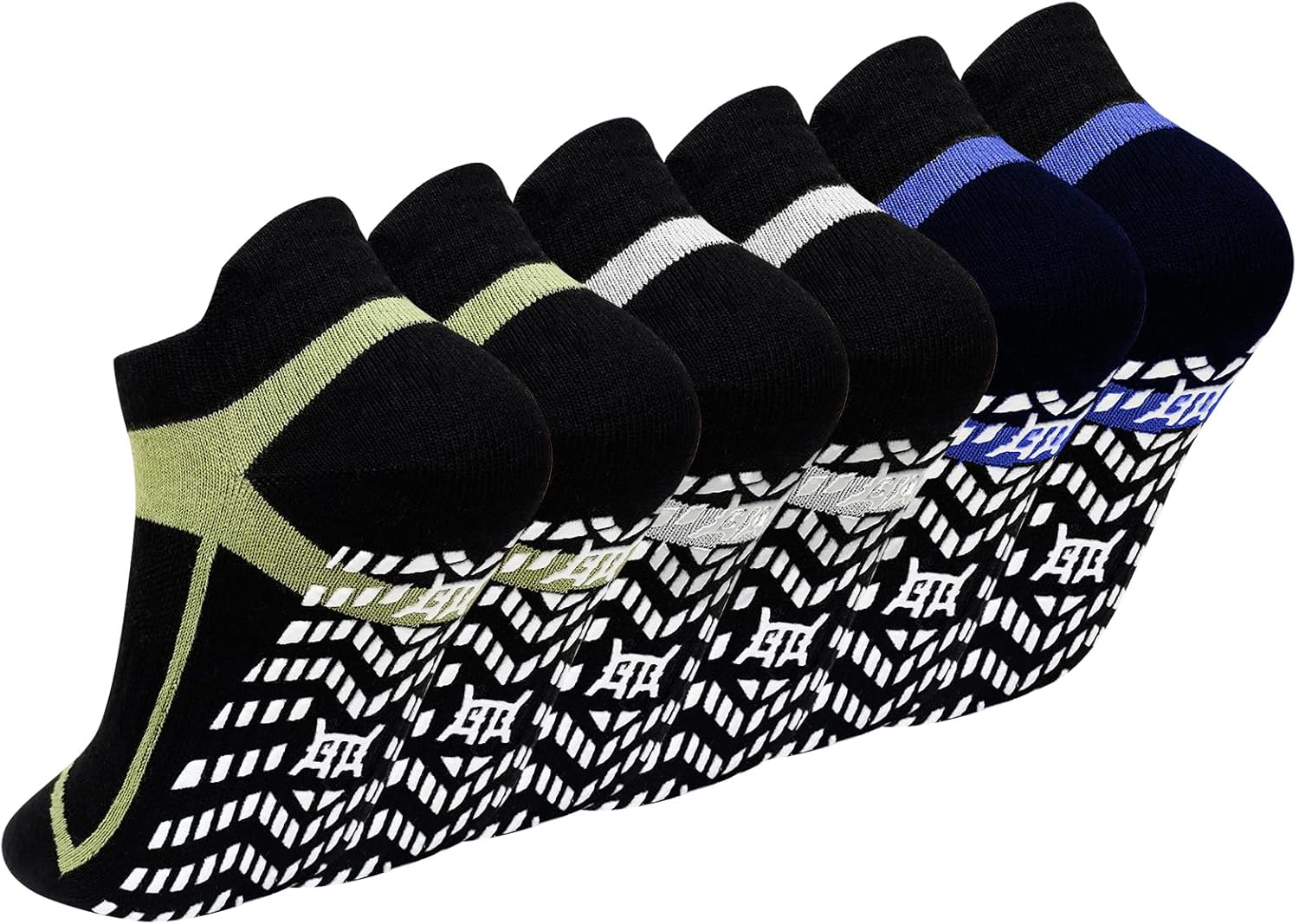 Thumbnail 6 de ZAKASA lot de 3 paires de chaussettes antidérapantes yoga & pilates pour homme (basses, sans couture)