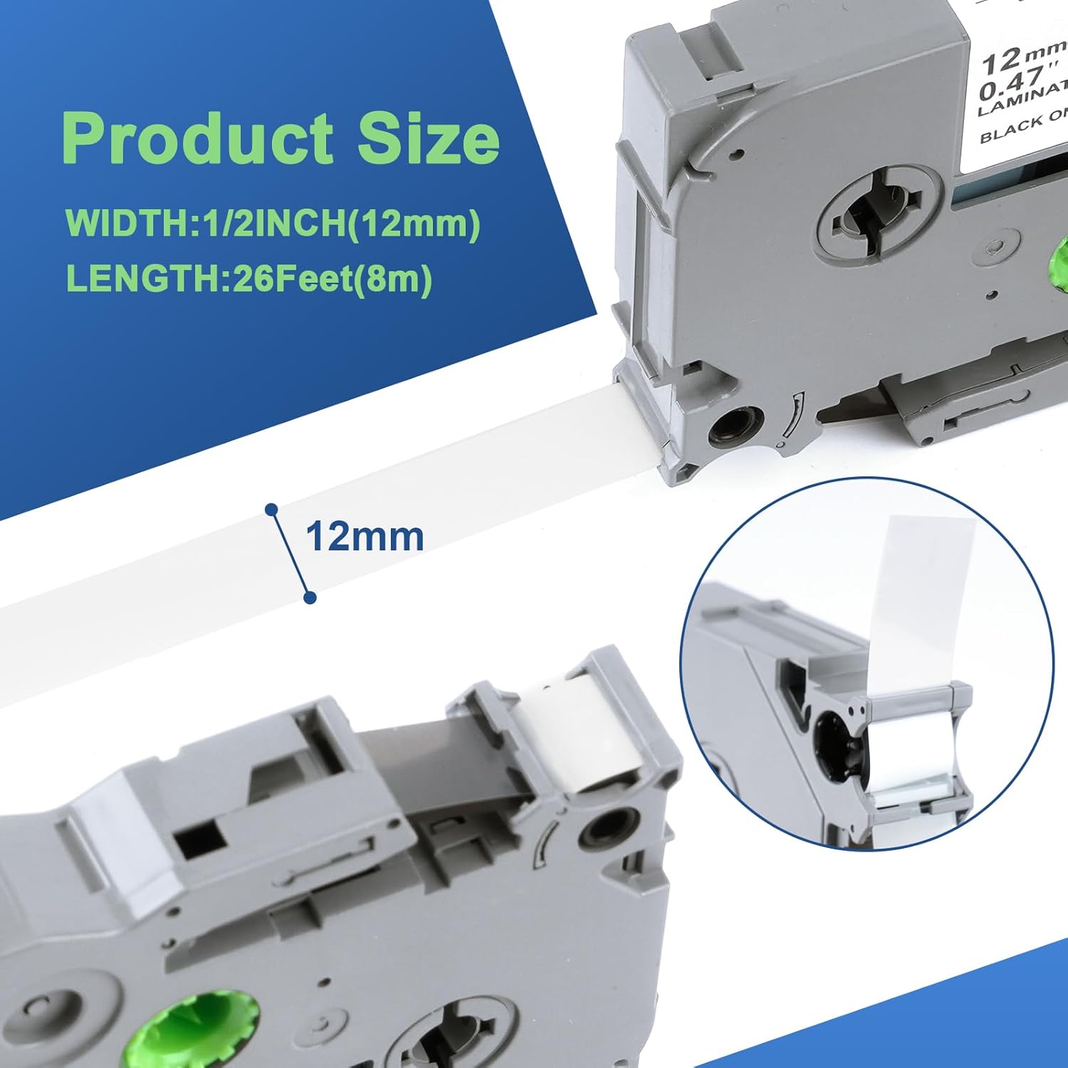 Thumbnail 1 de Nastro PUWOWYE TZe-231 12 mm per etichette 🏷️