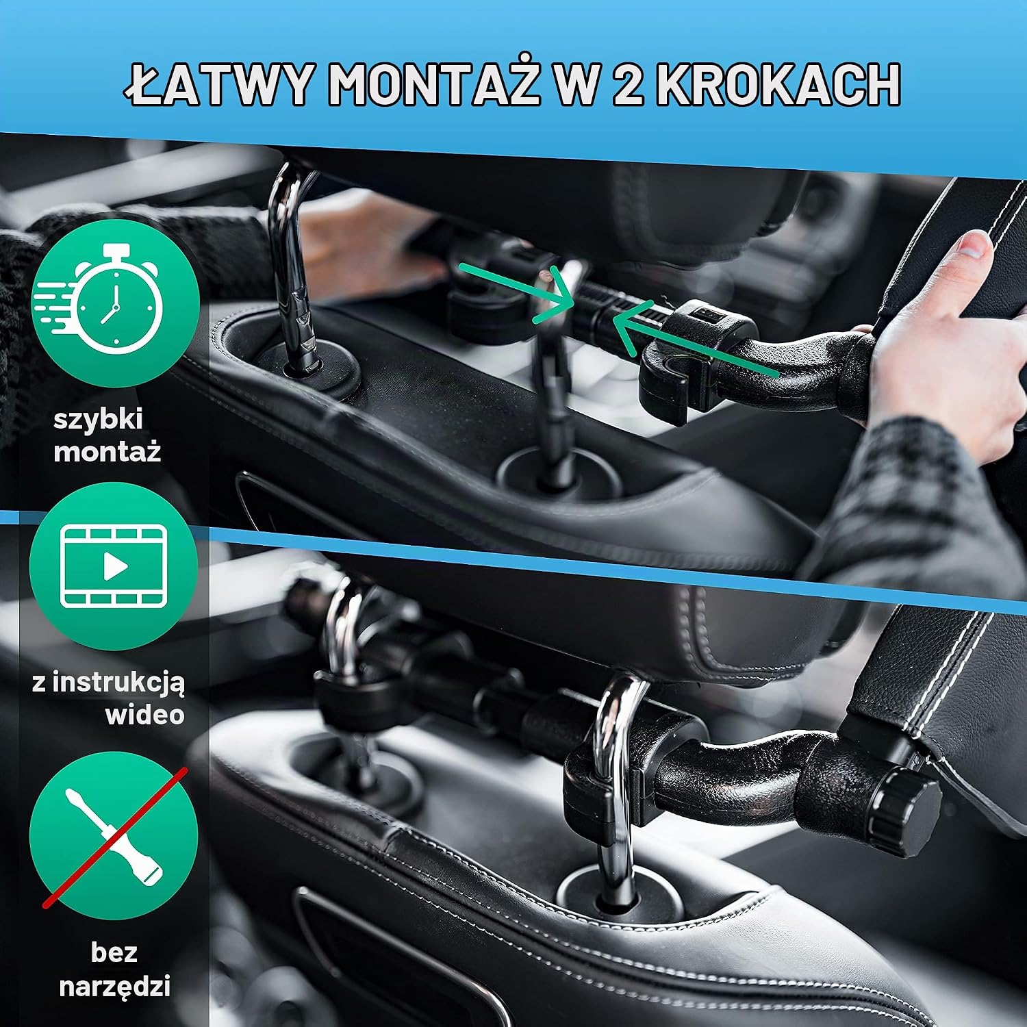 Detalle 2 de FLIPLINE SuperSleep – zagłówek samochodowy dla dzieci i dorosłych, regulacja do 180°