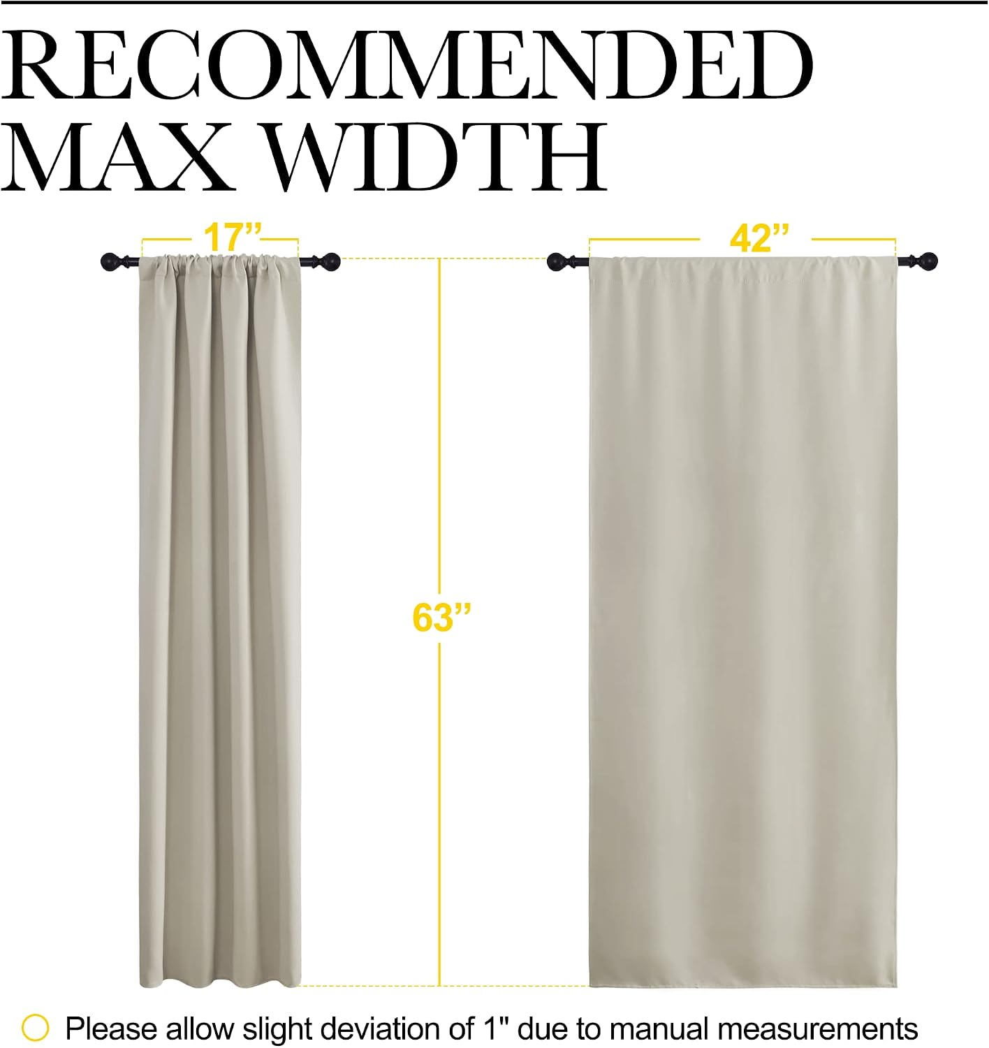 Thumbnail 6 de NICETOWN Blackout Curtains, 42 x 63 Inches