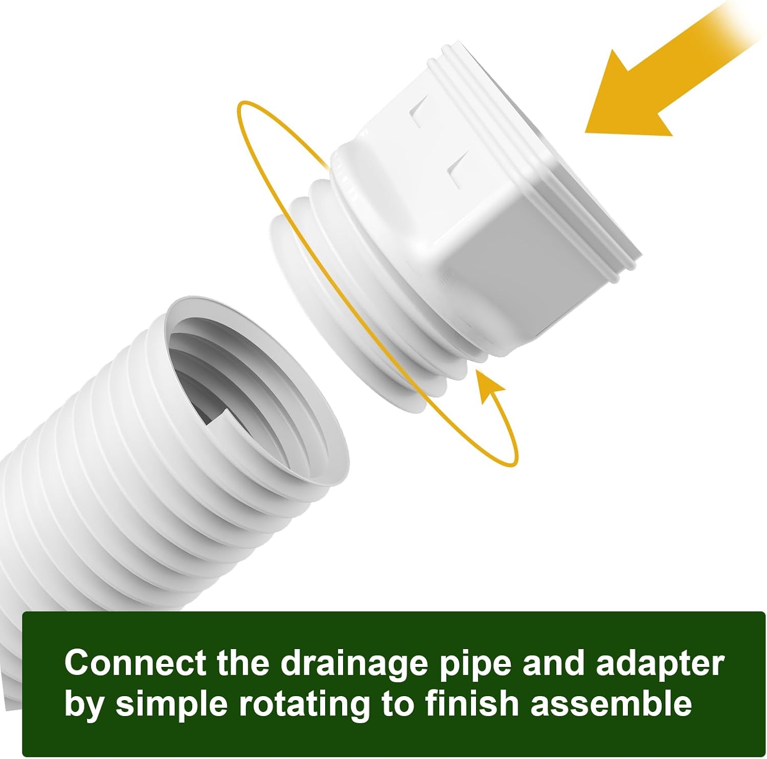 Detalle de Ogutter Rain Gutter Downspout Extensions, Adjustable 21–66 Inches, 2-Pack