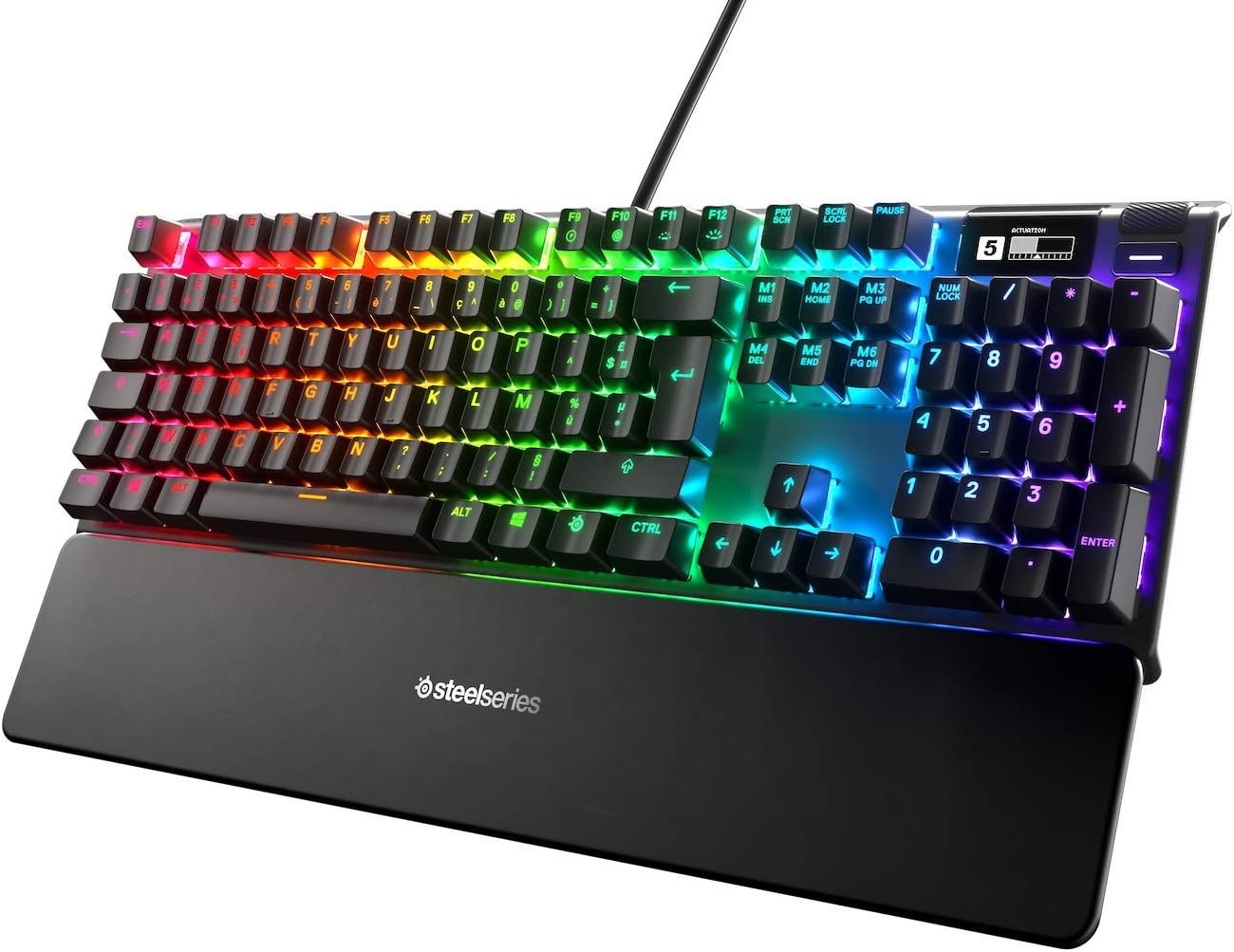 Detalle de SteelSeries Apex 7 – Mechanische Gaming-Tastatur mit OLED Display und AZERTY French Layout