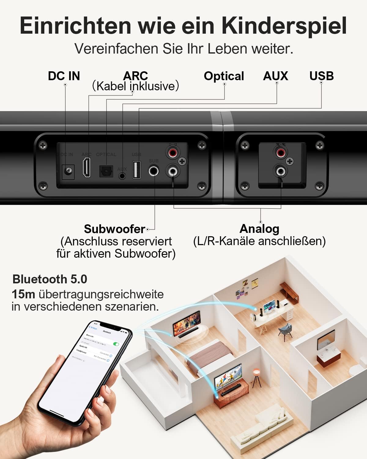 Thumbnail 6 de ULTIMEA Apollo S40 Pro 2.2 Soundbar 100W für TV