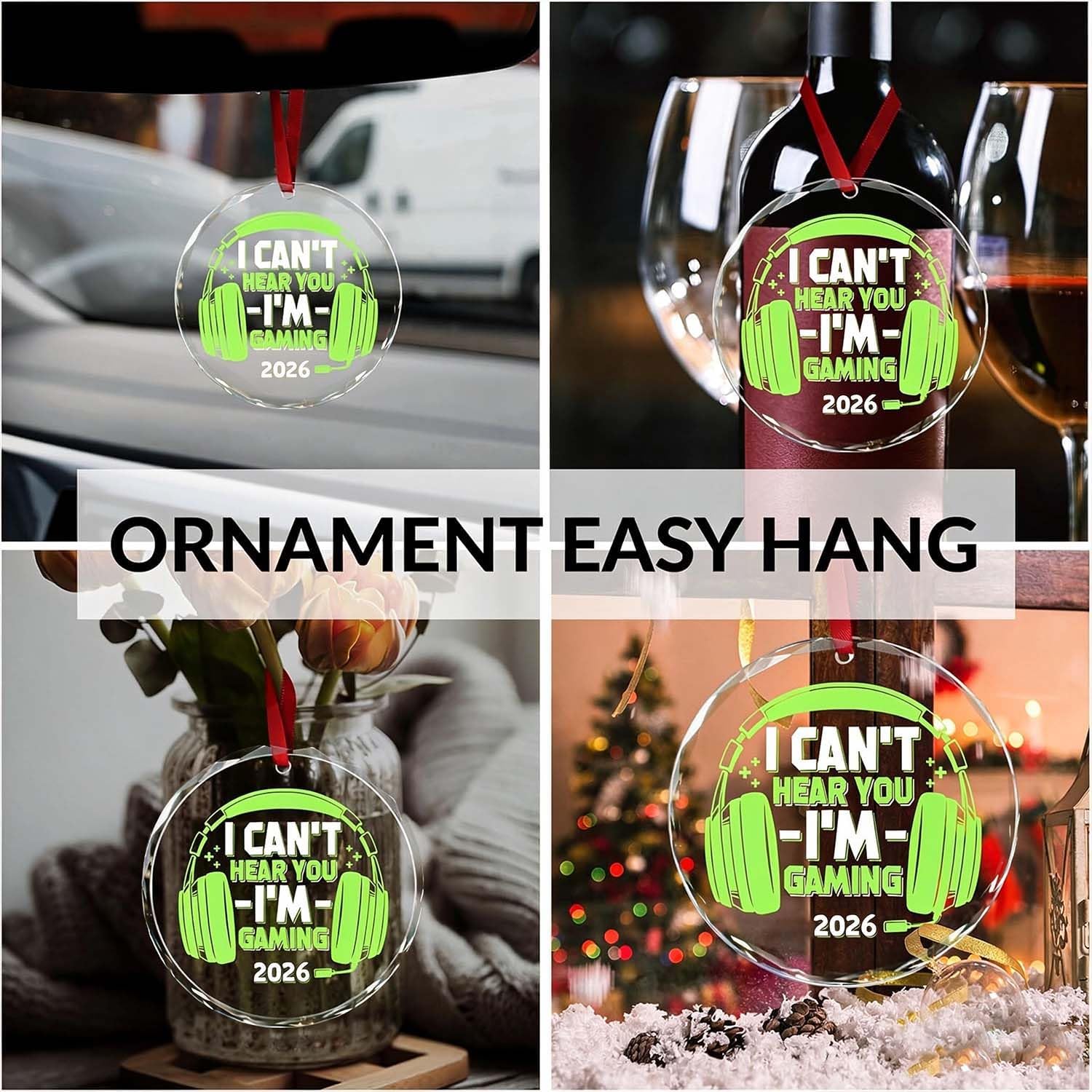 Detalle de Gaming Christmas ornament, glass