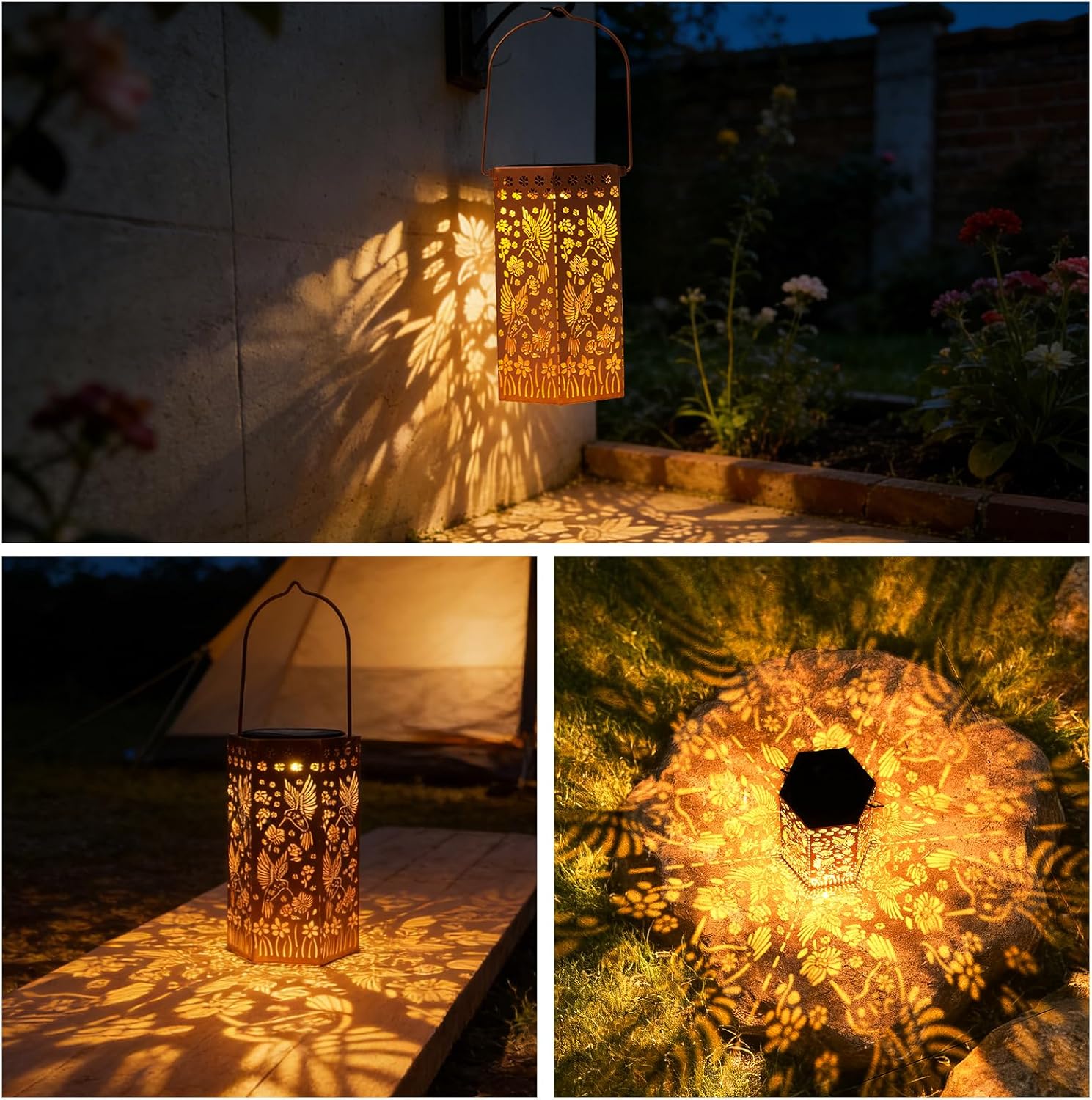 Thumbnail 5 de Hummingbird Hanging Solar Lanterns Outdoor Garden Ornaments (IP65 waterproof, no wiring)