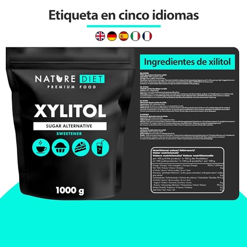 Detalle 2 de Nature Diet Xylitol 1 kg edulcorante natural 🍬