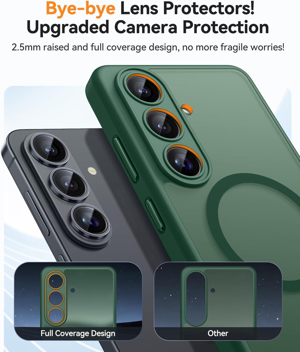 Thumbnail 2 de CANSHN Magnetica Cover per Samsung Galaxy S26 (6.3") Verde Profondo — protezione fotocamera e magnetismo