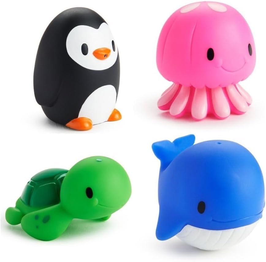 Thumbnail 6 de Guopai Bath Toys for Toddlers – 9-Piece Set with Net, Floating and Squirting Fun