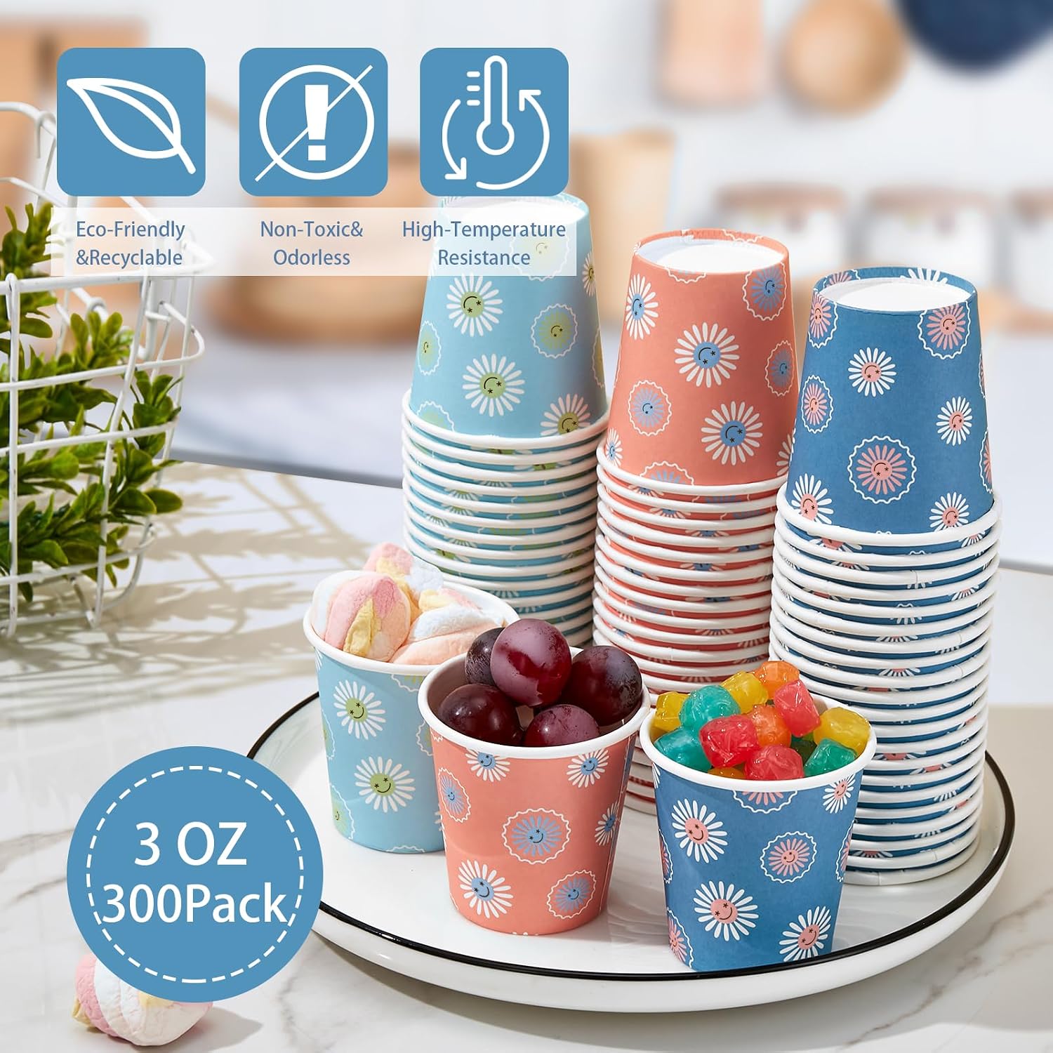 Detalle 2 de SIUQ 3 oz Paper Cups 300 Pack