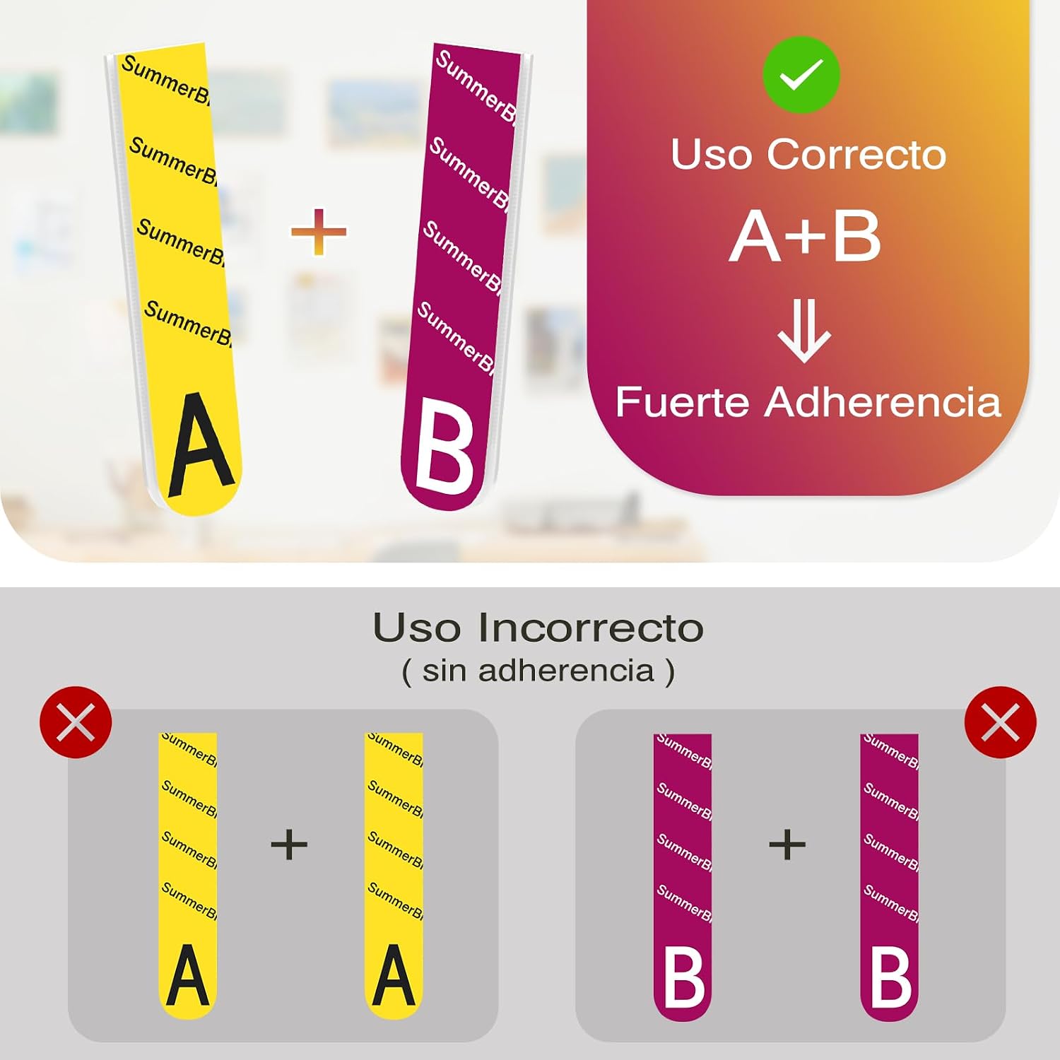 Detalle de Summerbrite Tiras Adhesivas XL 25 pares