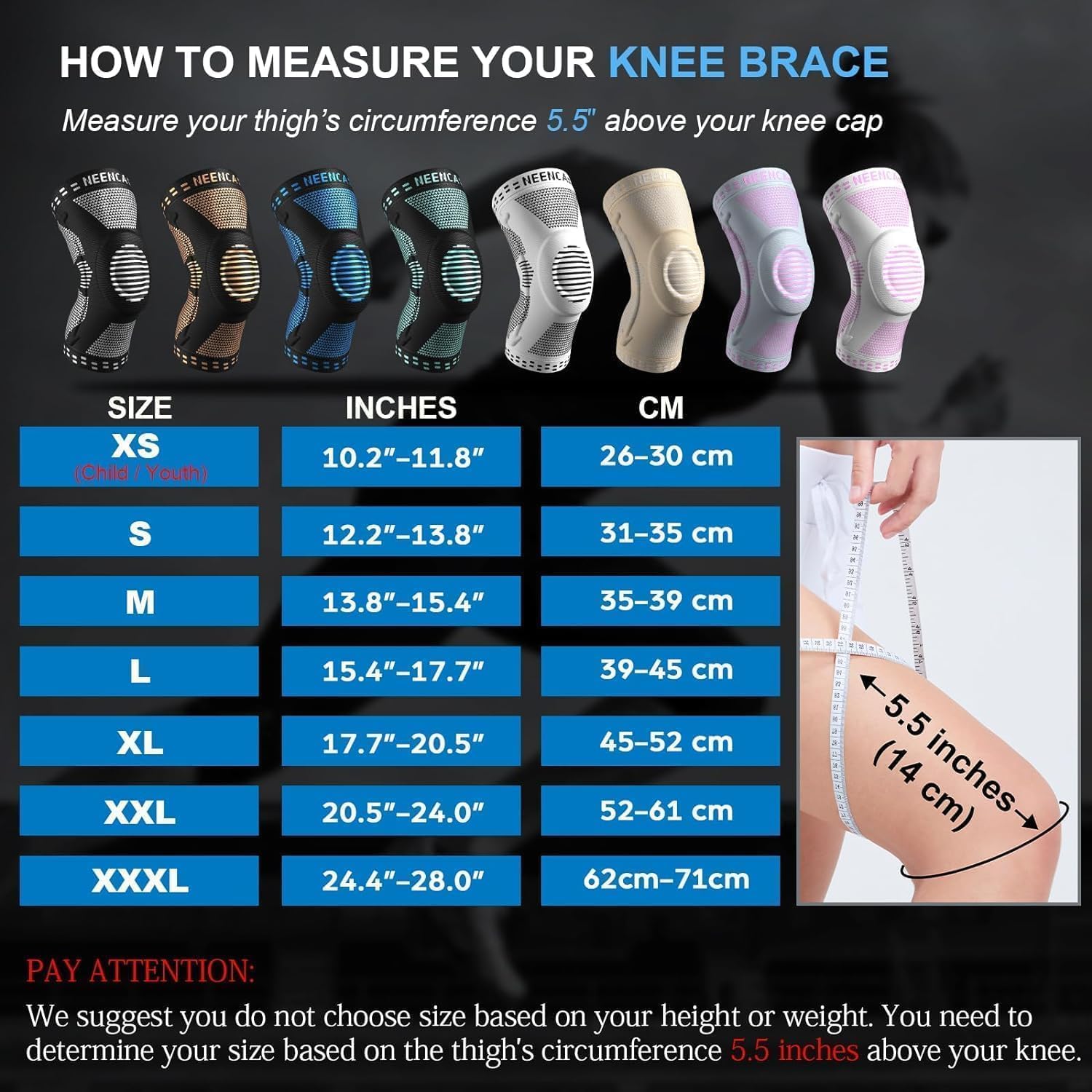 Thumbnail 1 de NEENCA Professional Knee Brace: Unisex Knee Compression Sleeve with Patella Gel Pads & Side Stabilizers