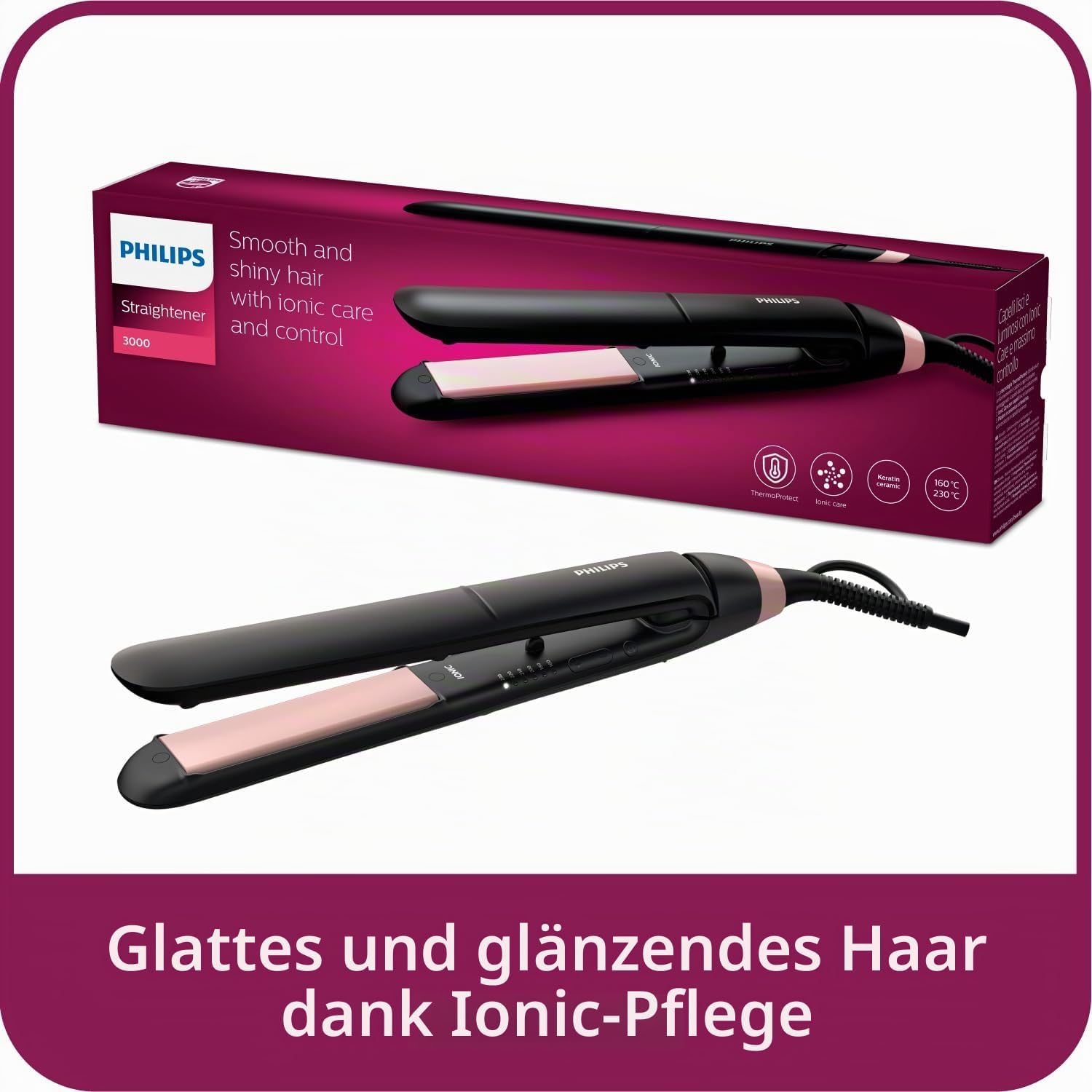 Thumbnail 1 de Philips ThermoProtect BHS378 Haarglätter 230°C