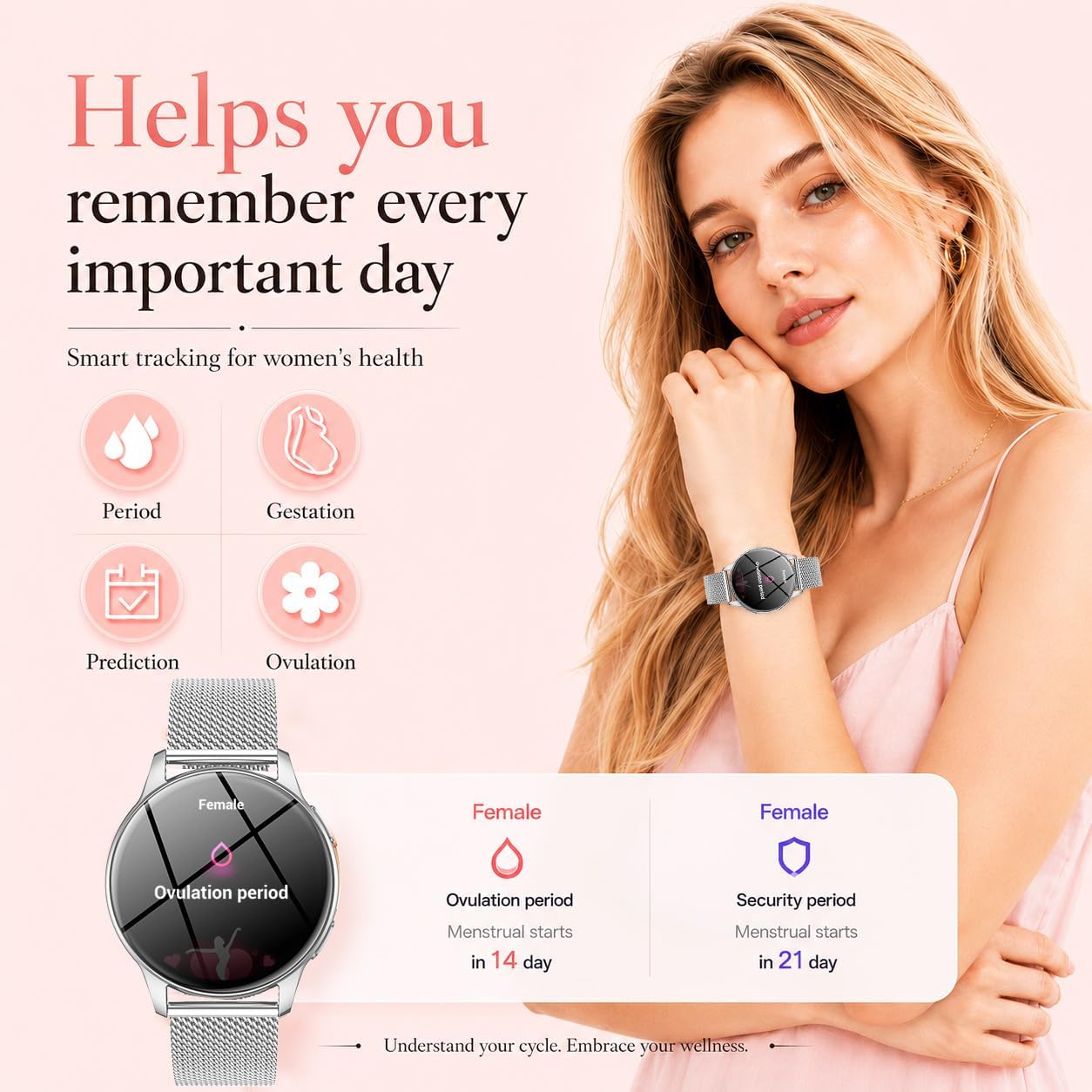 Detalle de Orologio Smartwatch Donna con Chiamate Bluetooth 1,32" AMOLED – Health & Fitness IP68