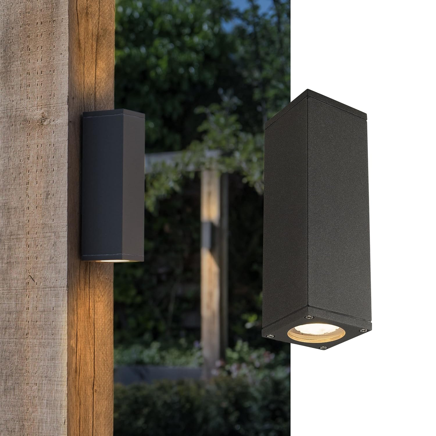 Detalle de SLV Applique murale Aluminium/verre, anthracite – GU10 230V