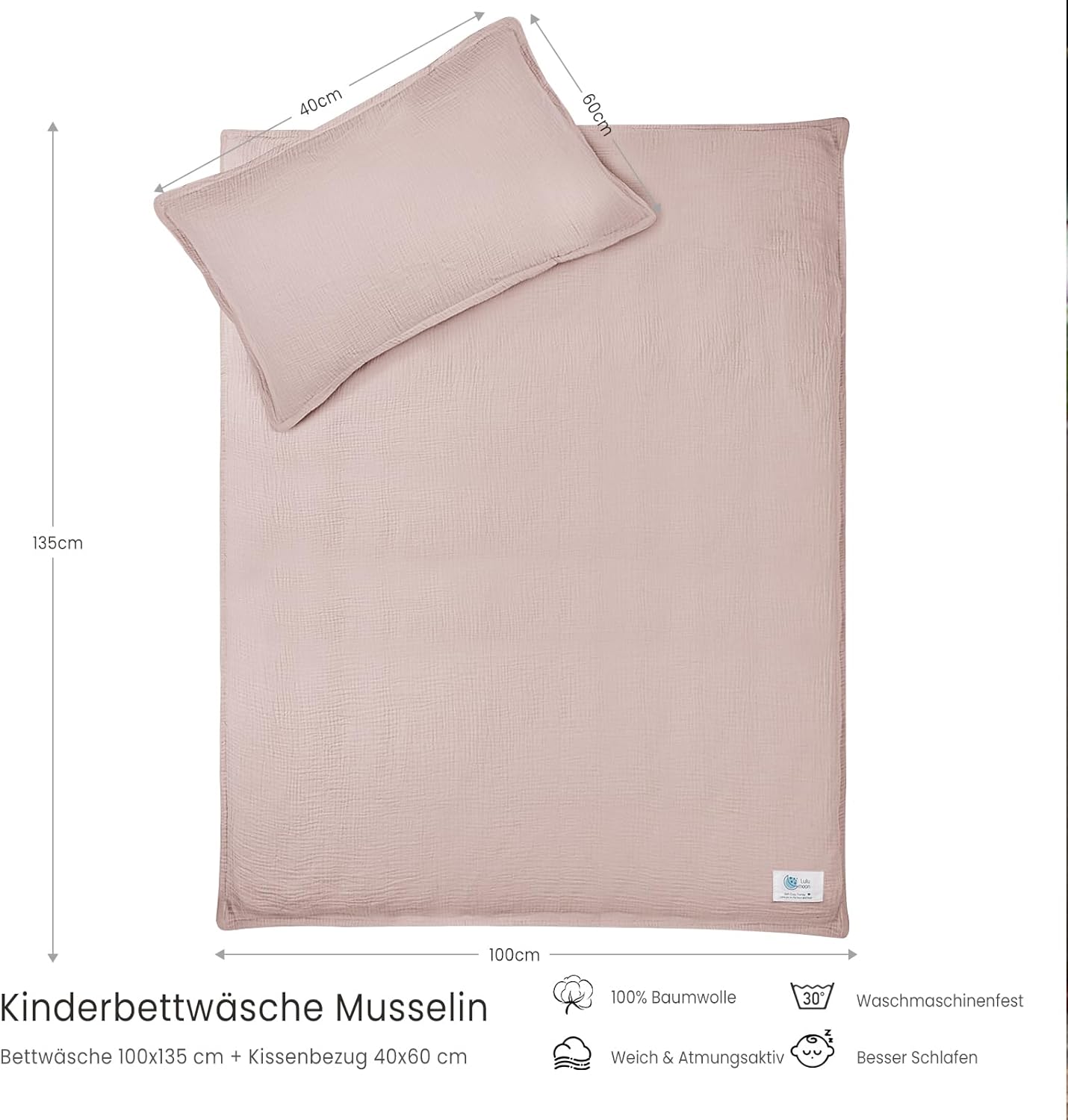 Thumbnail 4 de lulumoon Musselin Kinderbettwäsche 100x135