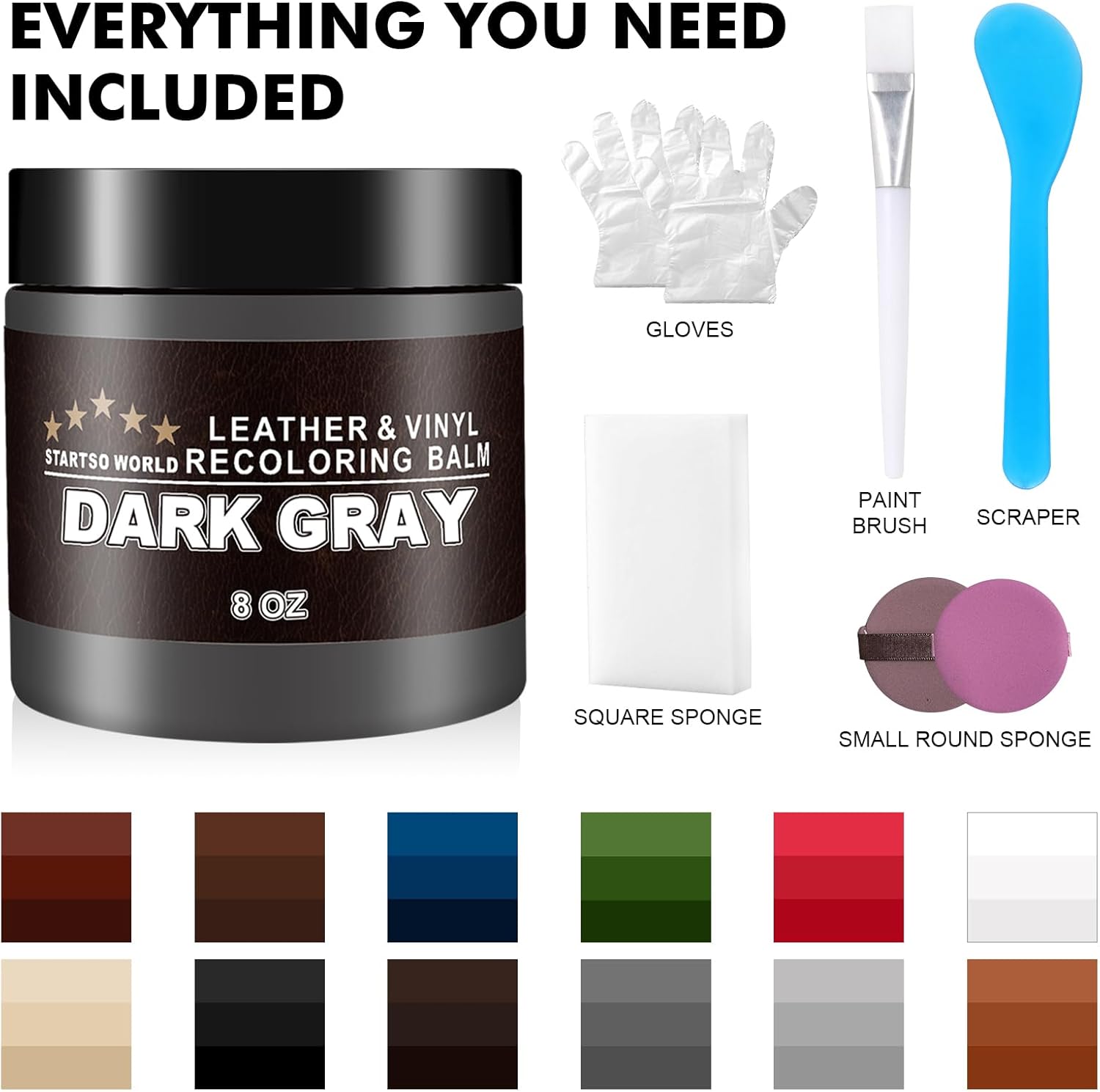 Thumbnail 6 de STARTSO WORLD Leather Recoloring Balm (Dark Gray) — Leather Repair & Color Restorer for Furniture