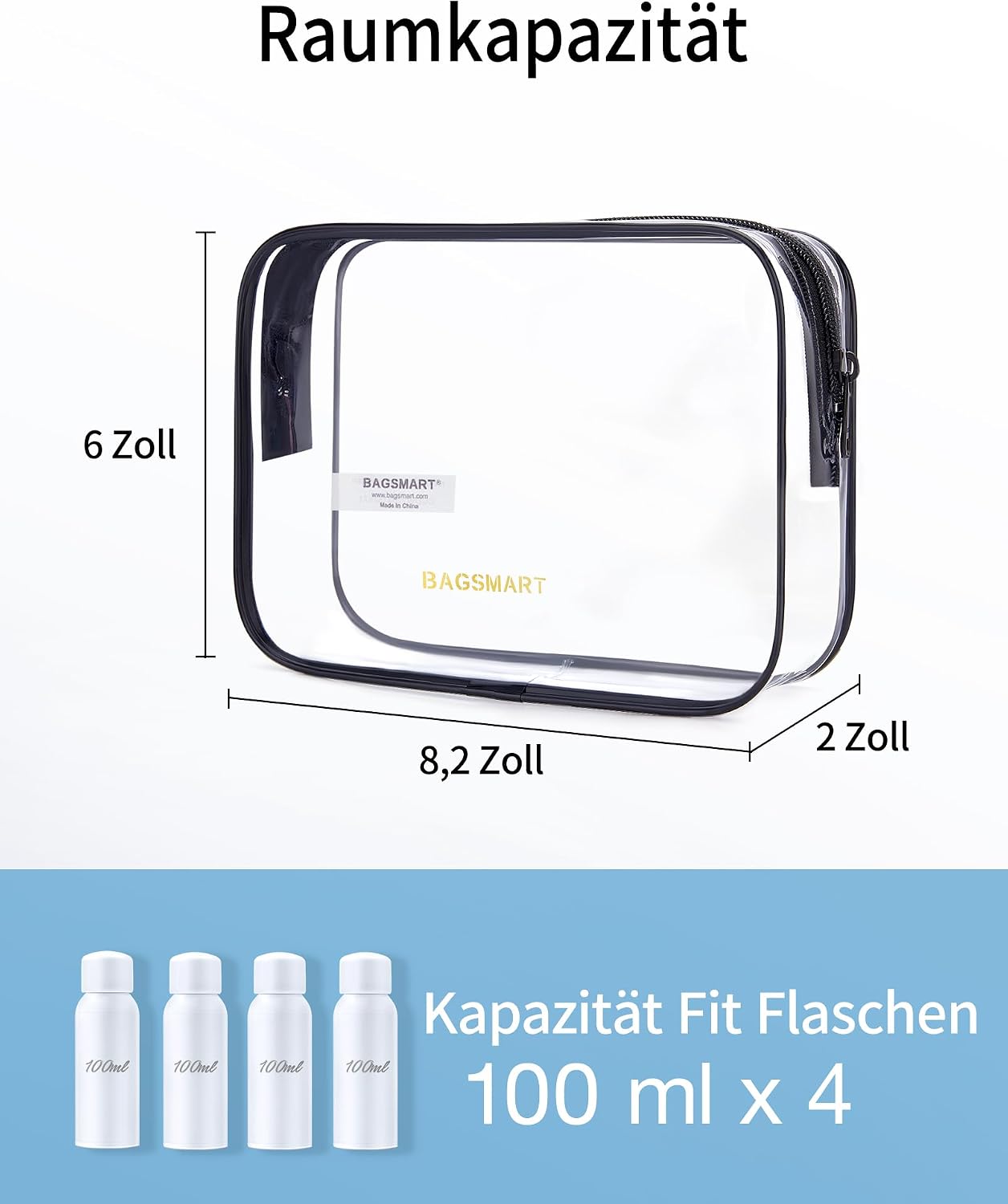 Thumbnail 1 de BAGSMART Transparente Kulturtasche 1,6 L