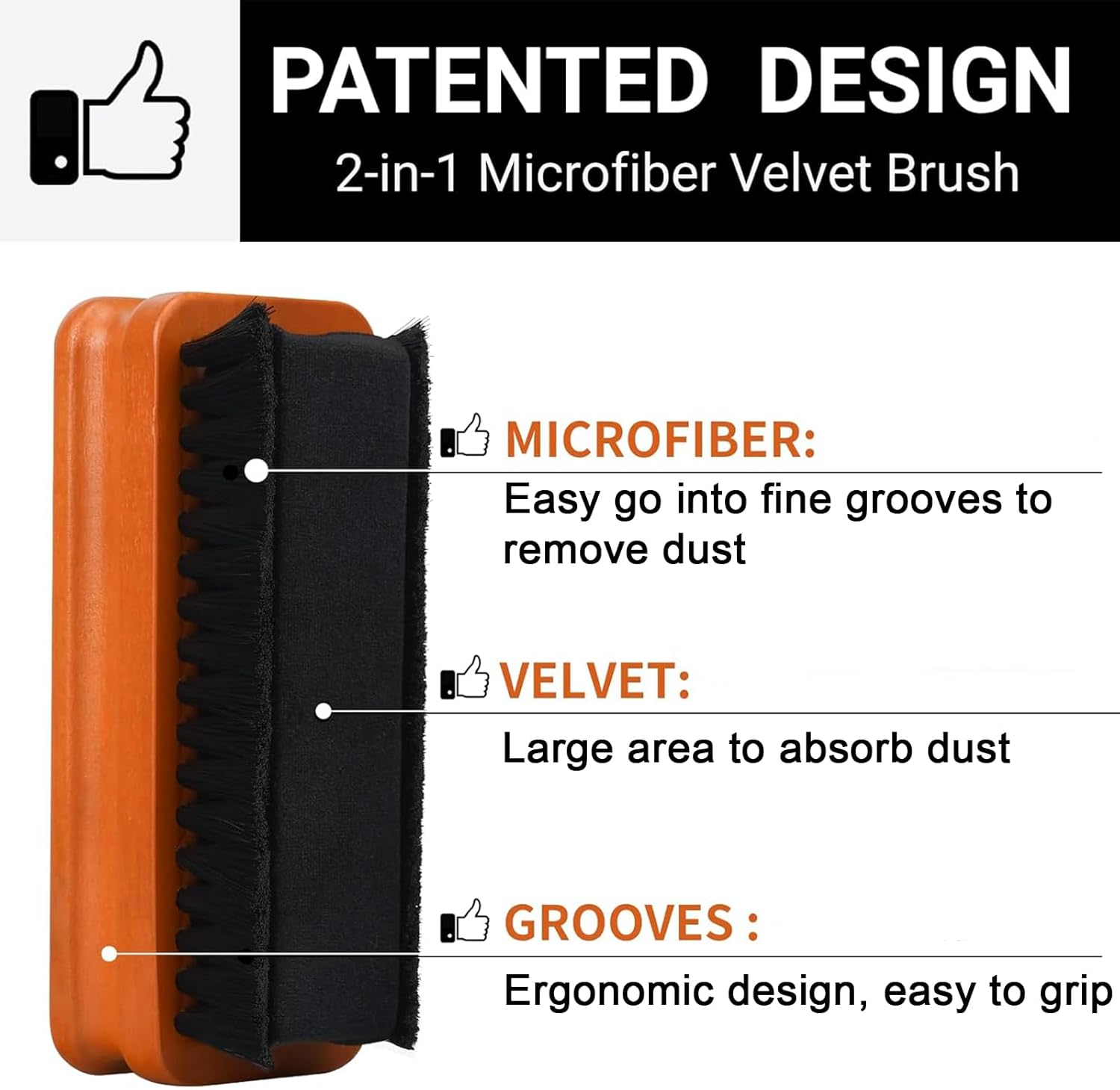 Detalle de 5 in1 Vinyl Record Cleaner Kit with Velvet & Microfiber Brushes, XL Cleaning Liquid, Duster, and Stylus Brush