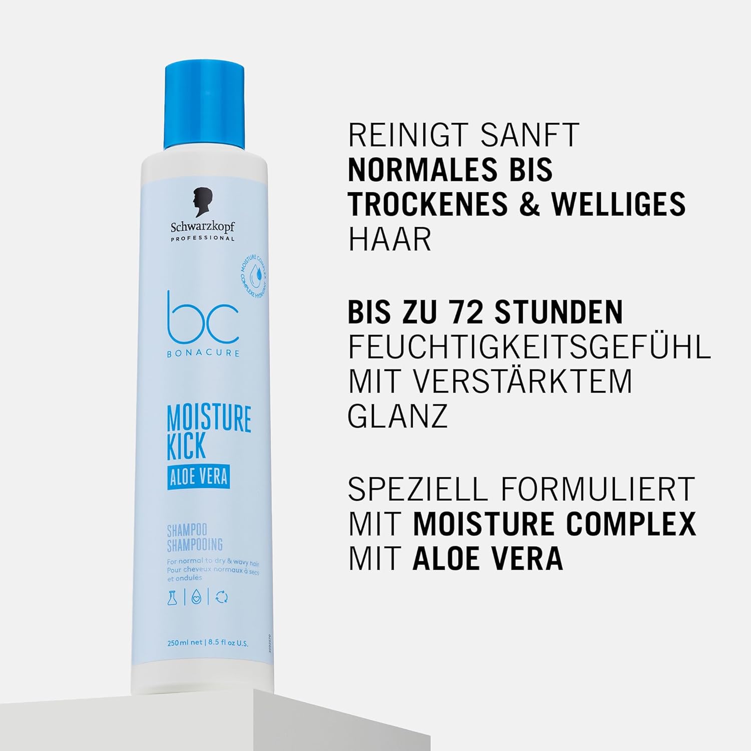 Thumbnail 2 de Schwarzkopf Professional Bonacure Moisture Kick Shampoo – Normales bis trockenes Haar, vegan, silikonfrei (250 ml)